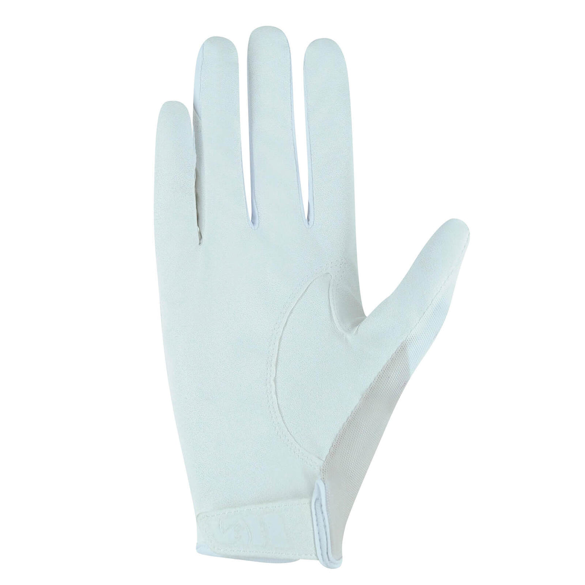 Reithandschuh Moyo Handschuh, weiß, Produkt allein auf weißem Hintergrund.