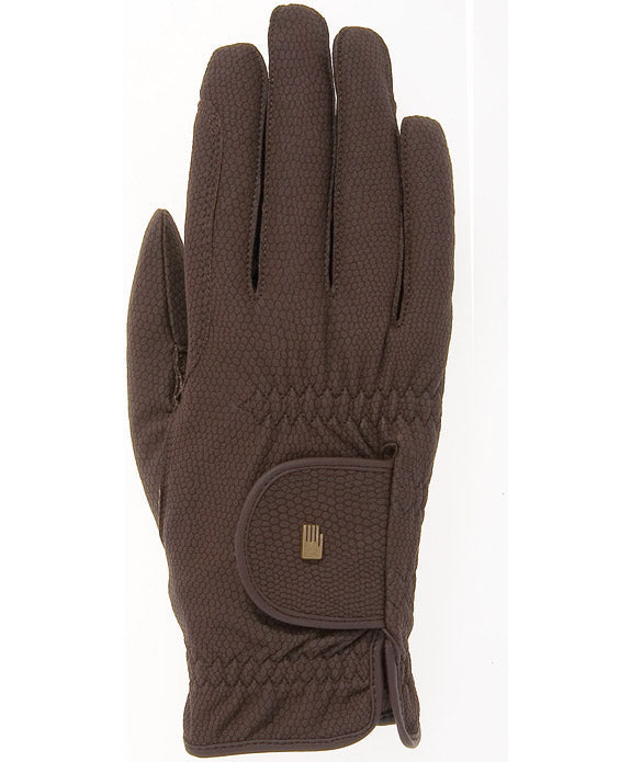 Reithandschuh Roeck-Grip Handschuh, Mokka/Natur, Produkt allein auf weißem Hintergrund.
