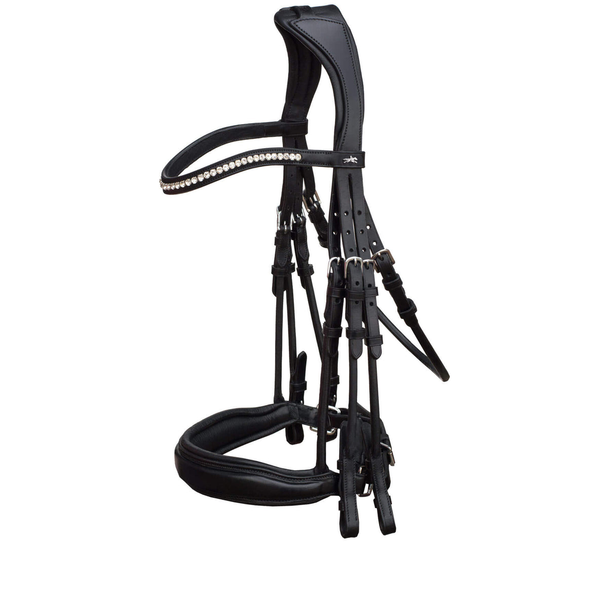 Schockemöhle Sports Kandare Venice, Black/Silver, Kandare allein auf weißem Hintergrund.