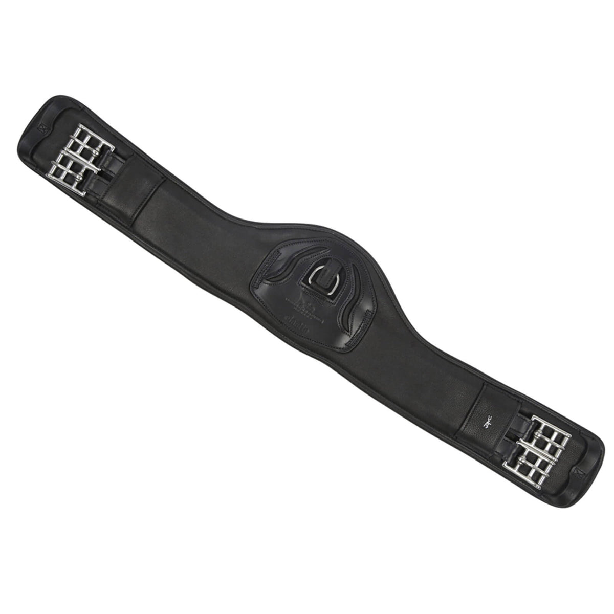 Sattelgurt Pittsburgh Stretch Kurzgurt, Black/Silver, Produkt allein auf weißem Hintergrund.
