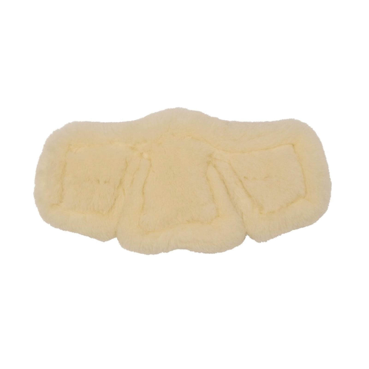 Stübben Equi-Soft Polster für Sattelgurt, Écru-weiß, Produkt allein auf weißem Hintergrund.
