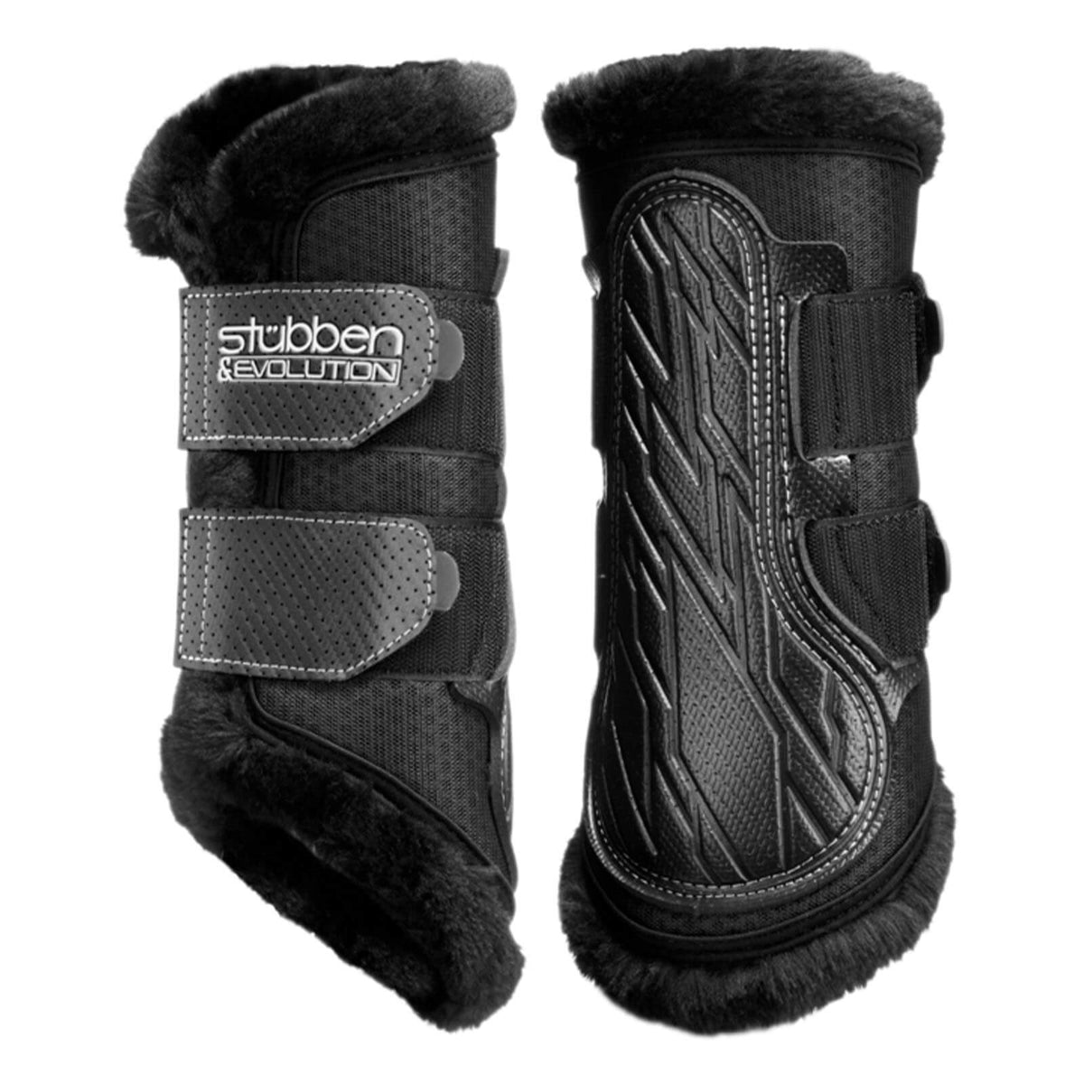Stübben Gamaschen Evolution Airflow Boots mit Fleece Trainingsgamaschen, Schwarz, Produkt allein.