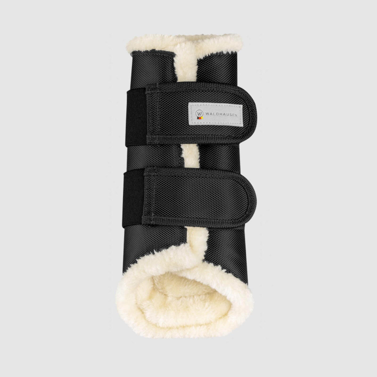 Waldhausen Gamasche Dressur Comfort Fur, Schwarz, Produkt allein auf weißem Hintergrund.