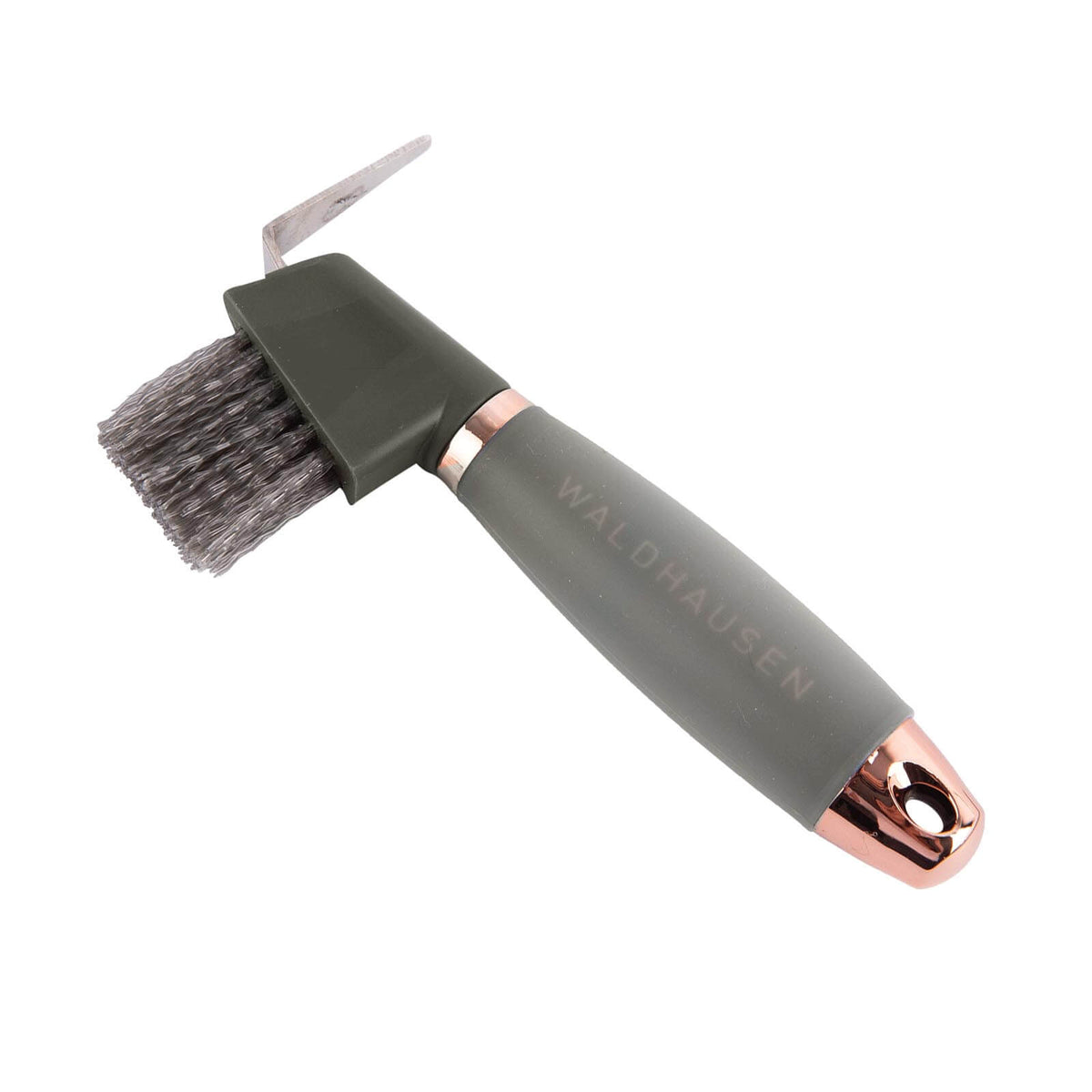 Waldhausen Hufkratzer mit Gelgriff, Roségold/Schwarz, Produkt allein auf weißem Hintergrund.