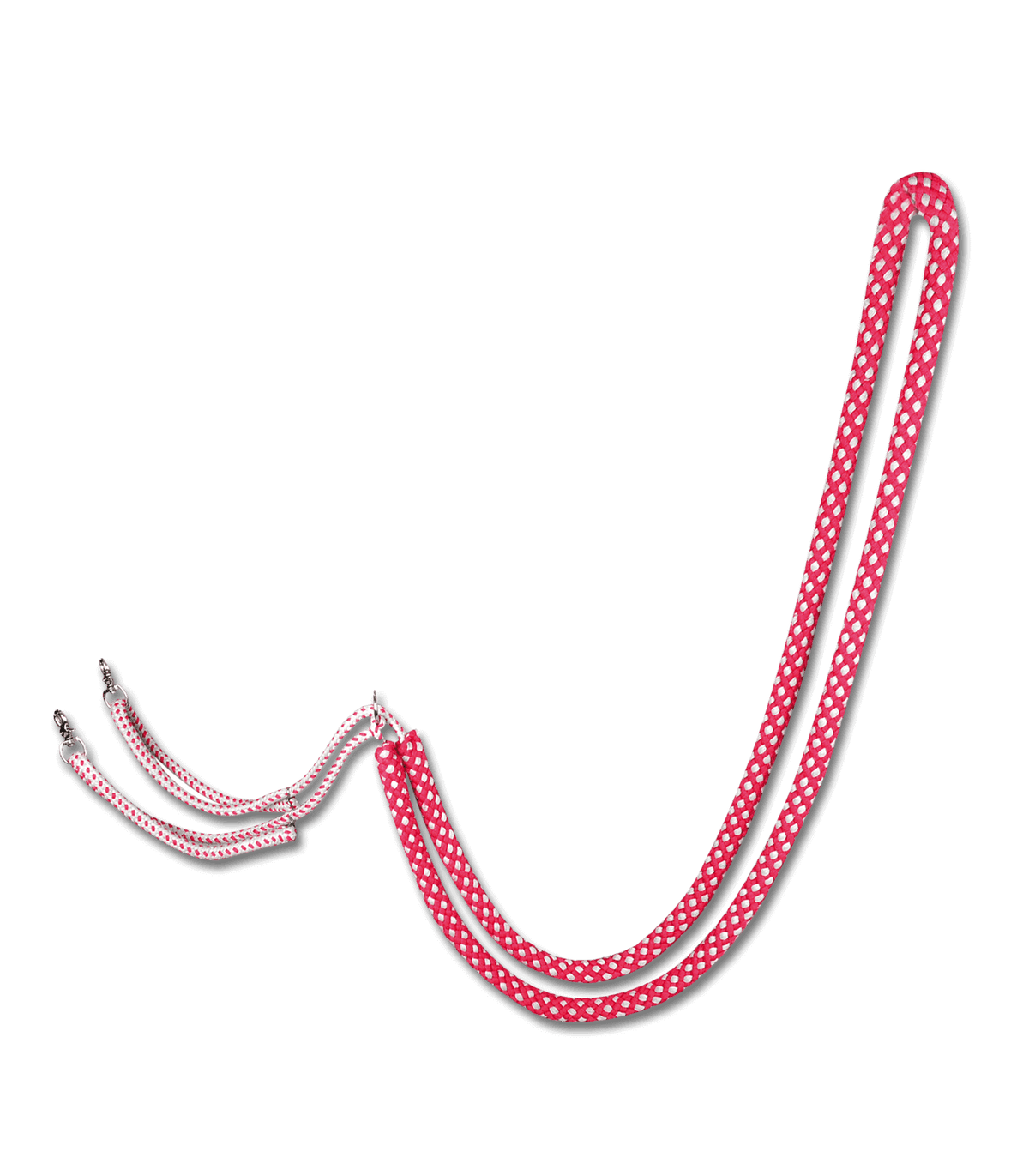 Waldhausen Longierhilfe Hilfszügel Pink Weiß, Produkt allein.