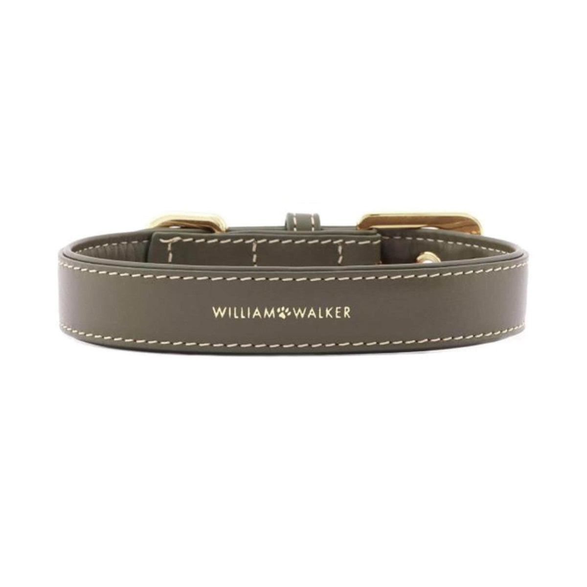 William Walker Hundehalsband Glattleder, Braun, Produkt allein auf weißem Hintergrund.