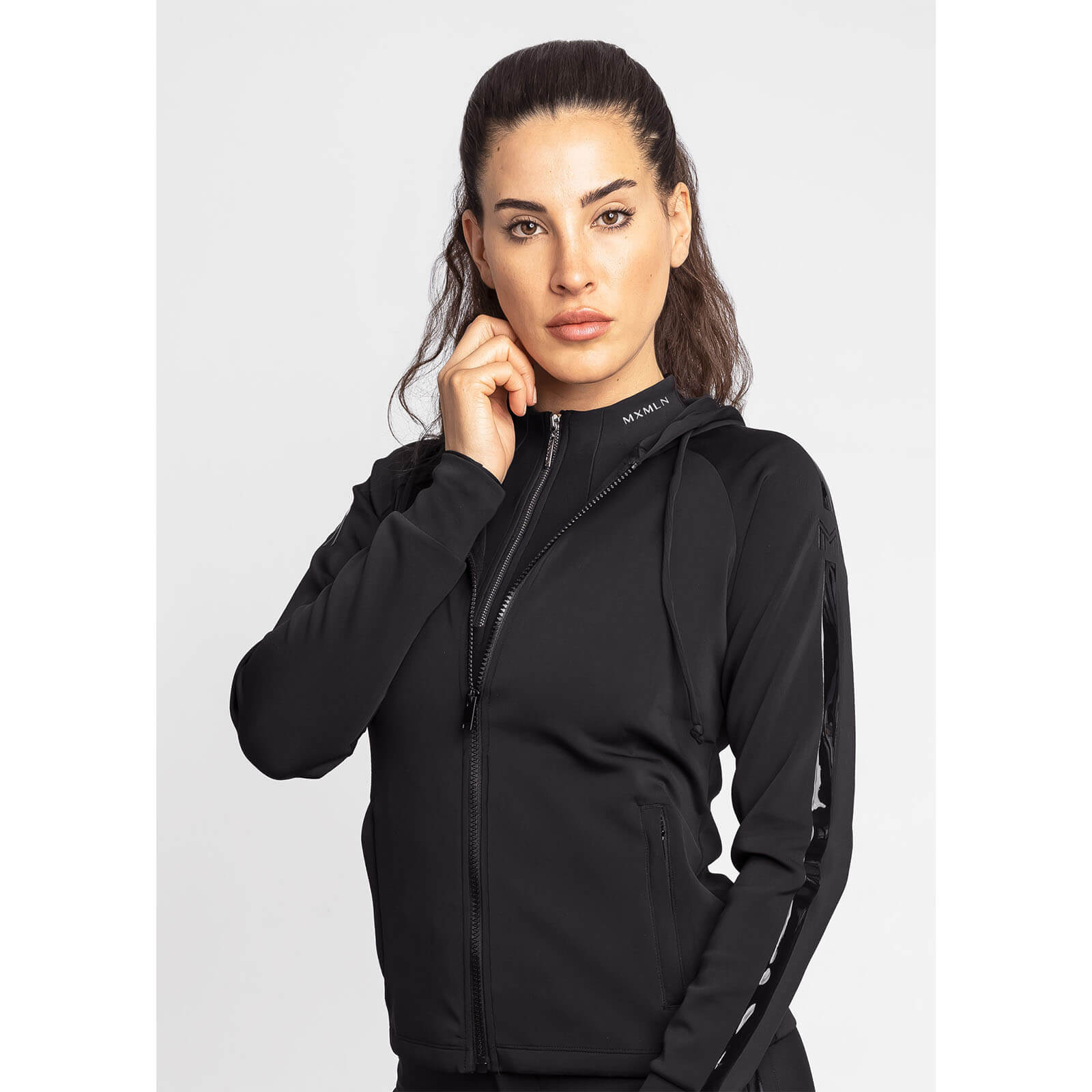 Hoodie Damen Reflection Zip Kapuzenpullover