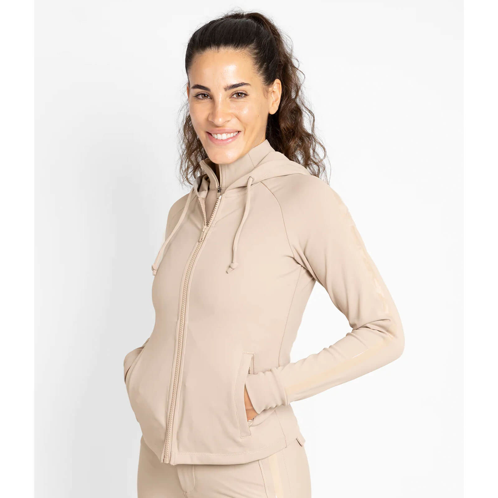 Hoodie Damen Reflection Zip Kapuzenpullover