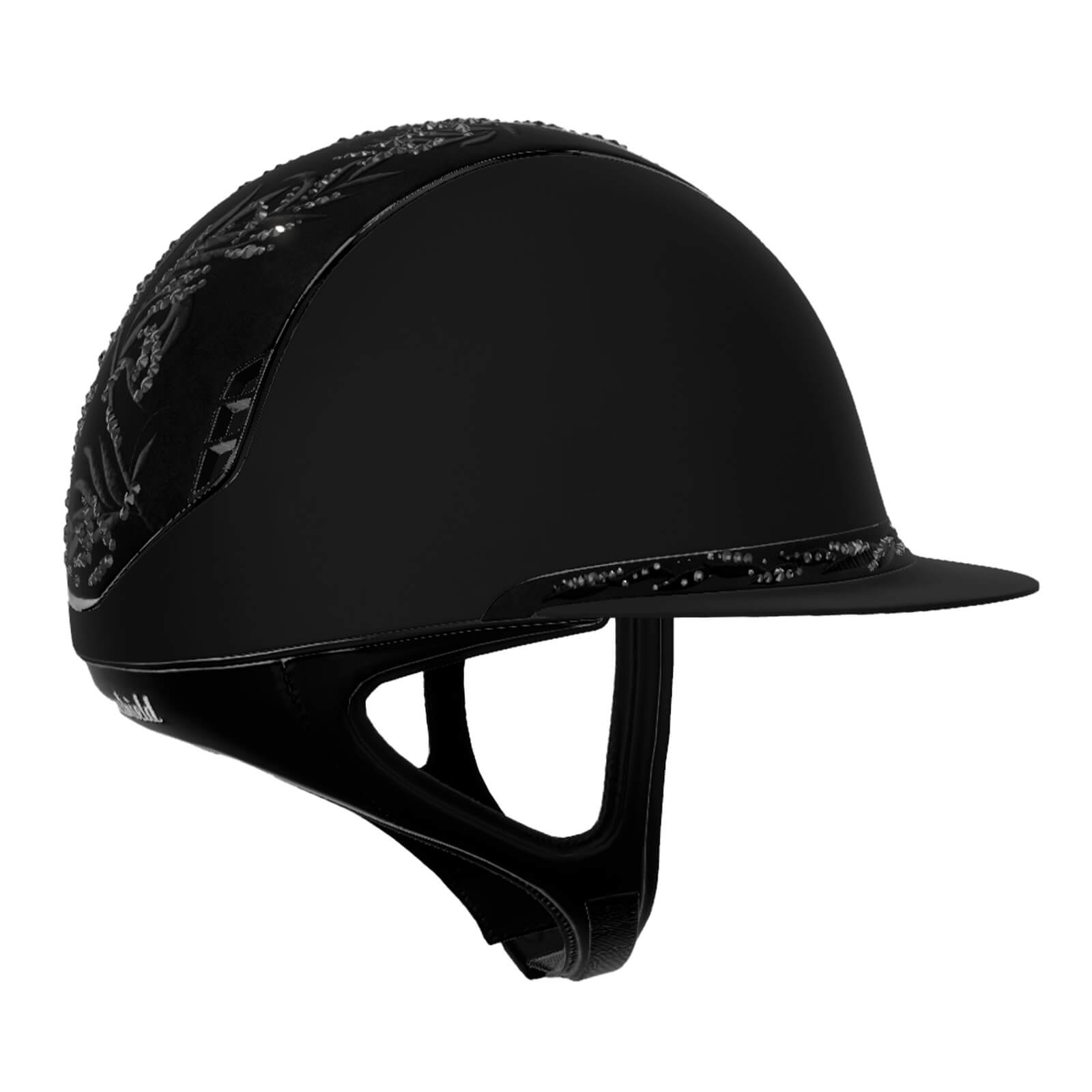 Reithelm Miss Shield 2.0 Black Shadowmatt Top + Frontal Band Crystal Leaf Trim + Blason Matt Black