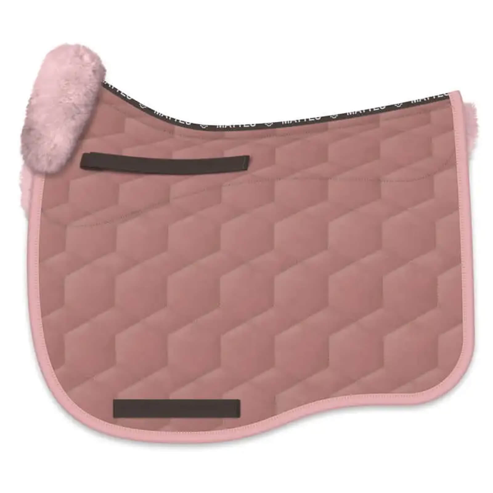 Mattes Schabracke Dressur Konfiguration Steppstoff Samt Misty Rose Dressurschabracke, Misty Rose, Produkt allein.
