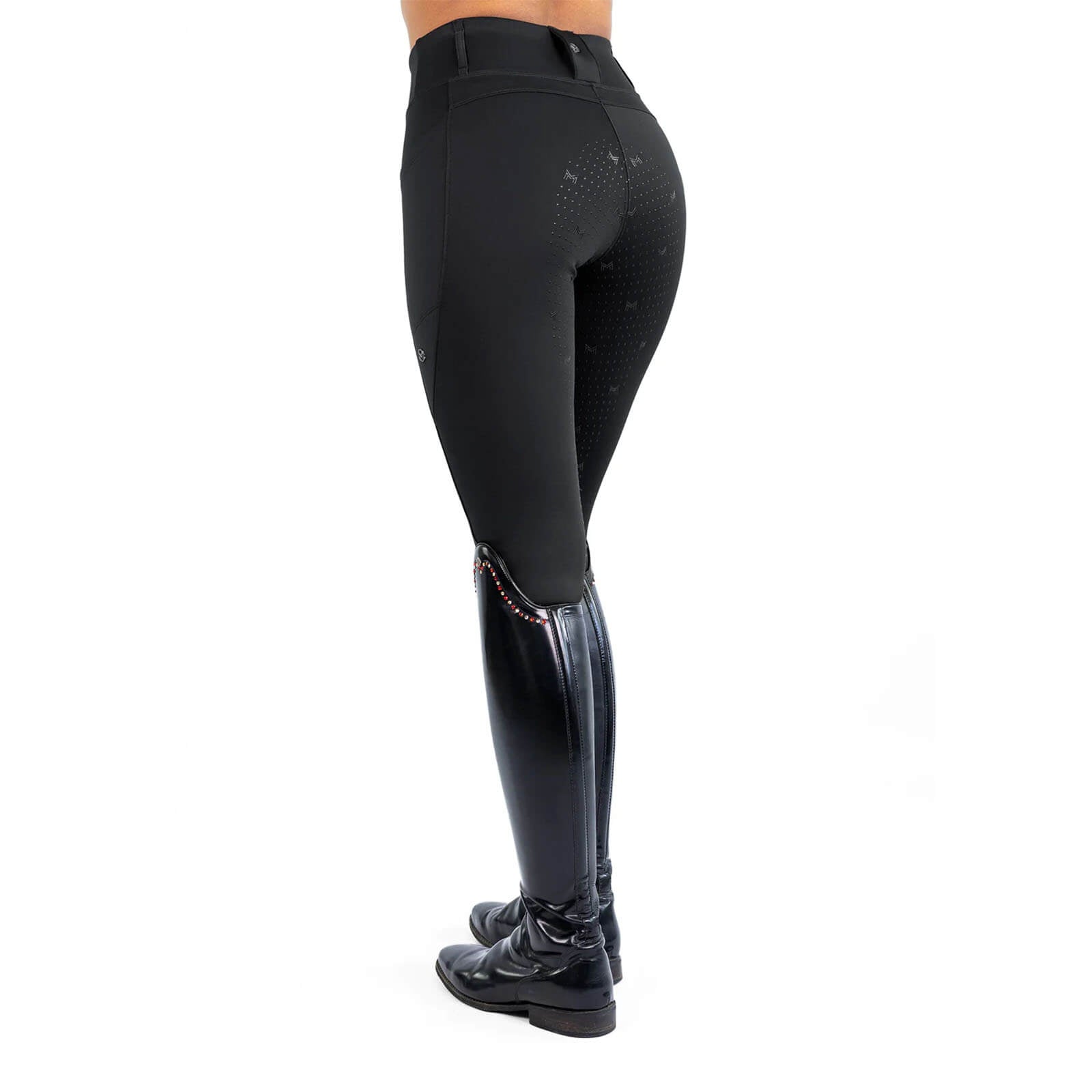 Reitleggings Damen Full-Grip Studio Damenreitleggings