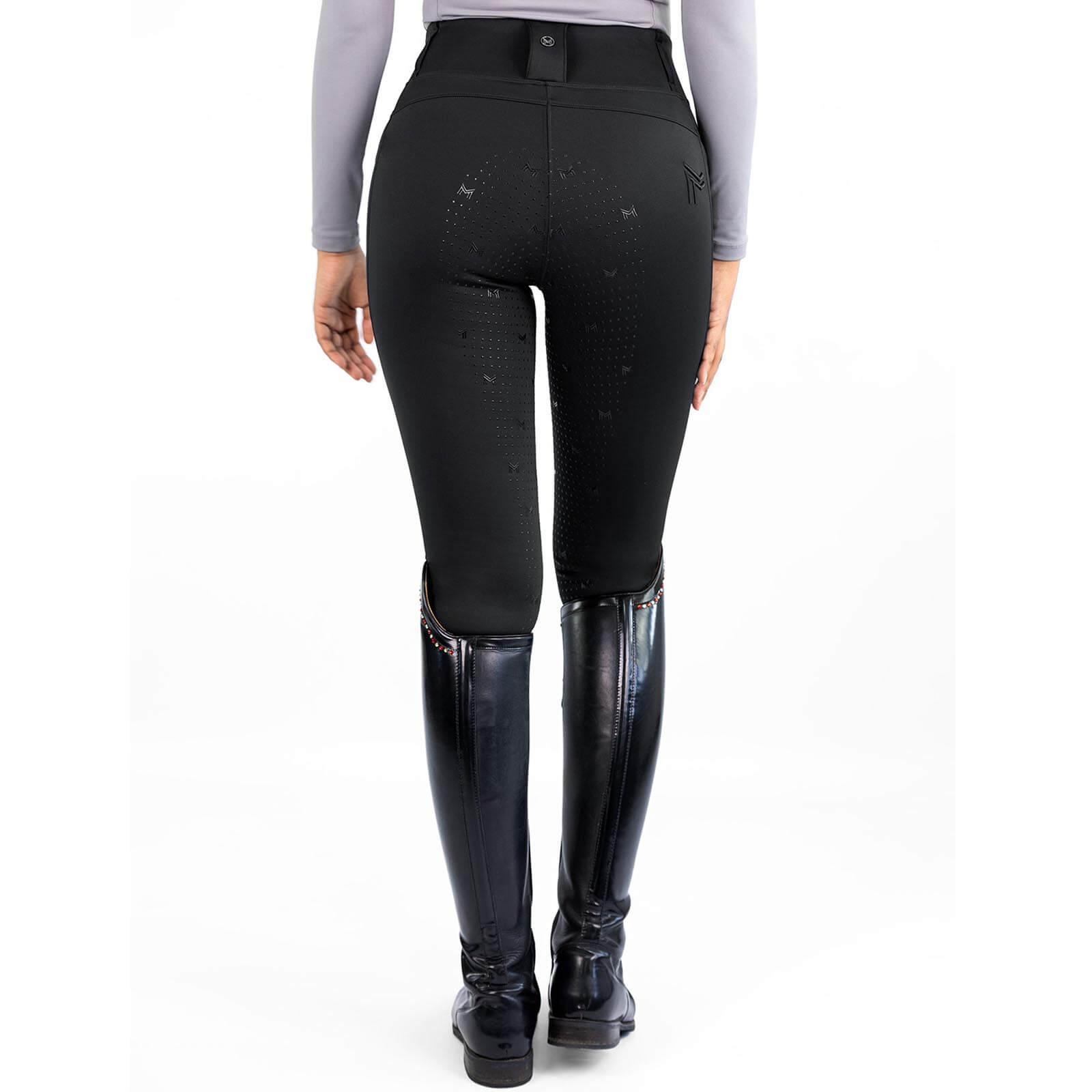 Reitleggings Damen Full-Grip Studio Damenreitleggings