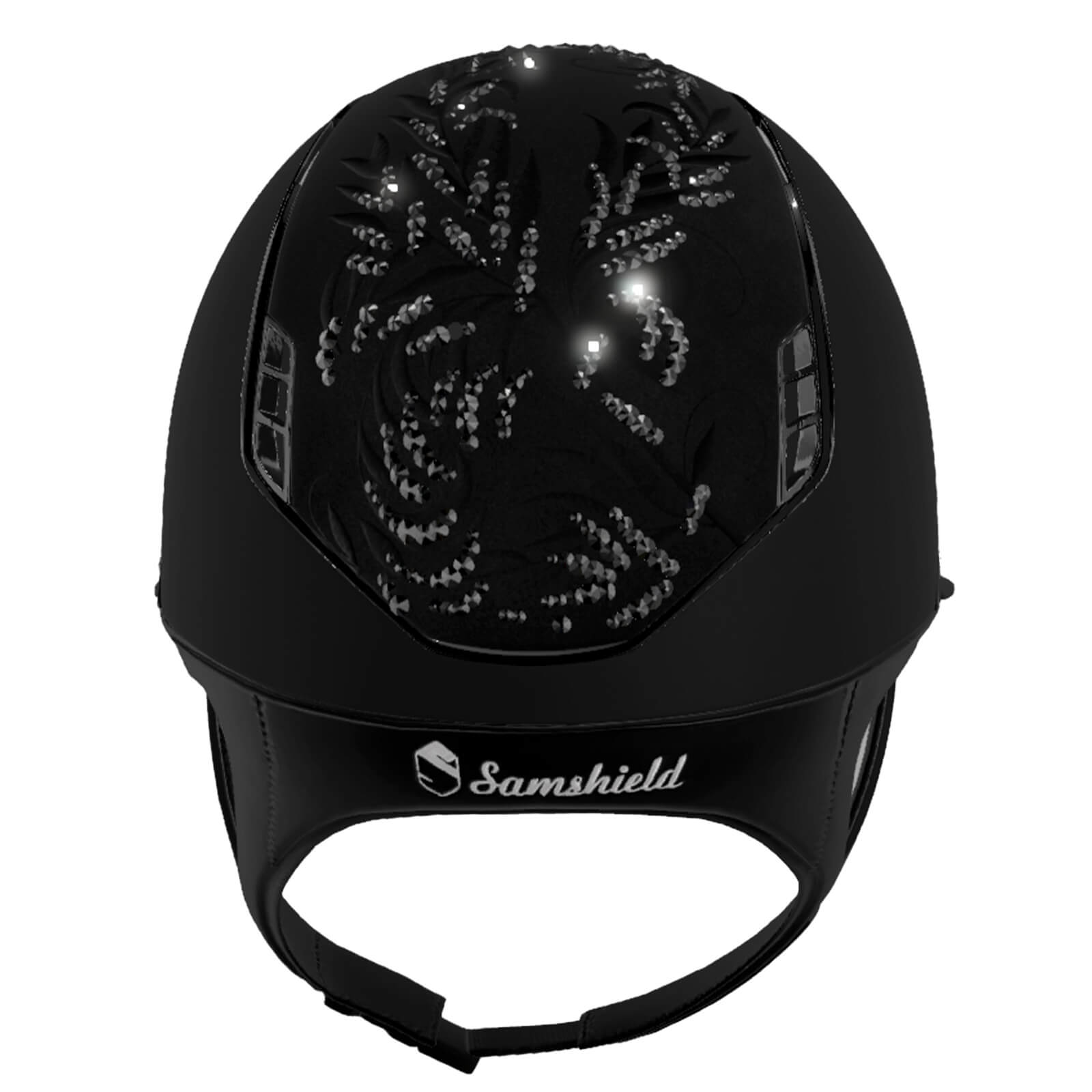 Reithelm Miss Shield 2.0 Black Shadowmatt Top + Frontal Band Crystal Leaf Trim + Blason Matt Black