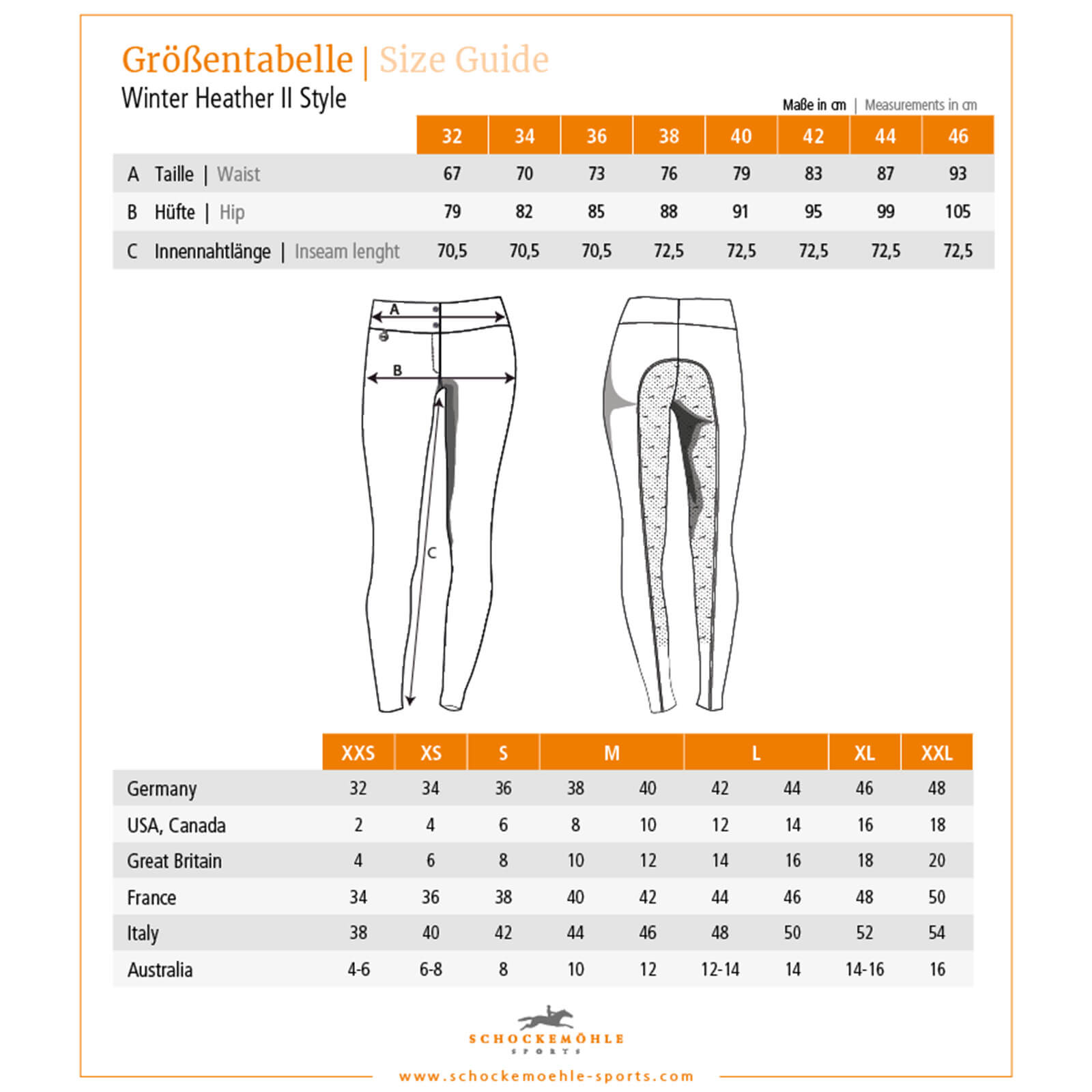 Reithose Damen Winter Full-Grip Heather FS Style