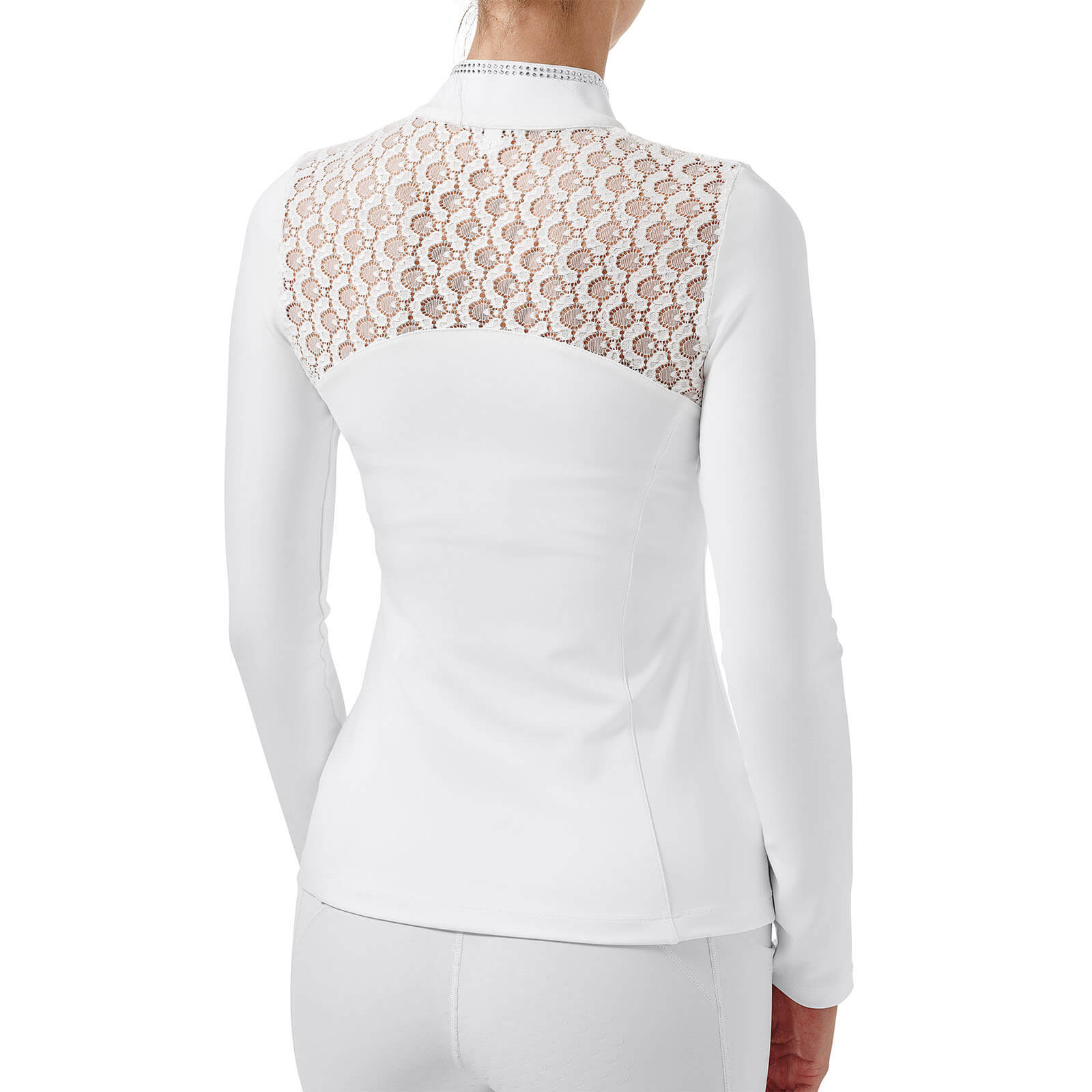 Turniershirt langarm Crystal Champion Top Long Sleeve White