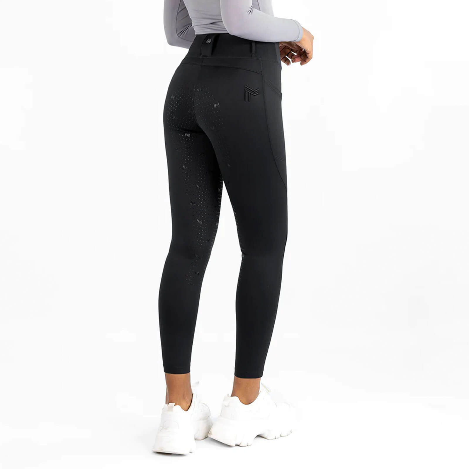 Reitleggings Damen Full-Grip Studio Damenreitleggings