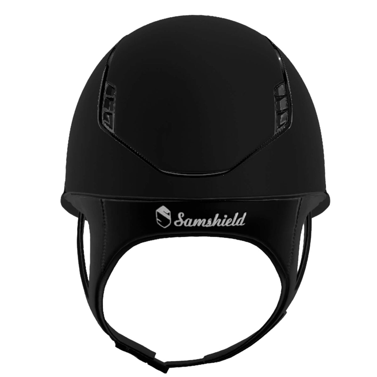 Reithelm Miss Shield 2.0 Black SM Top + Frontal Band Shimmer Leather Trim + Blason Black Chrome