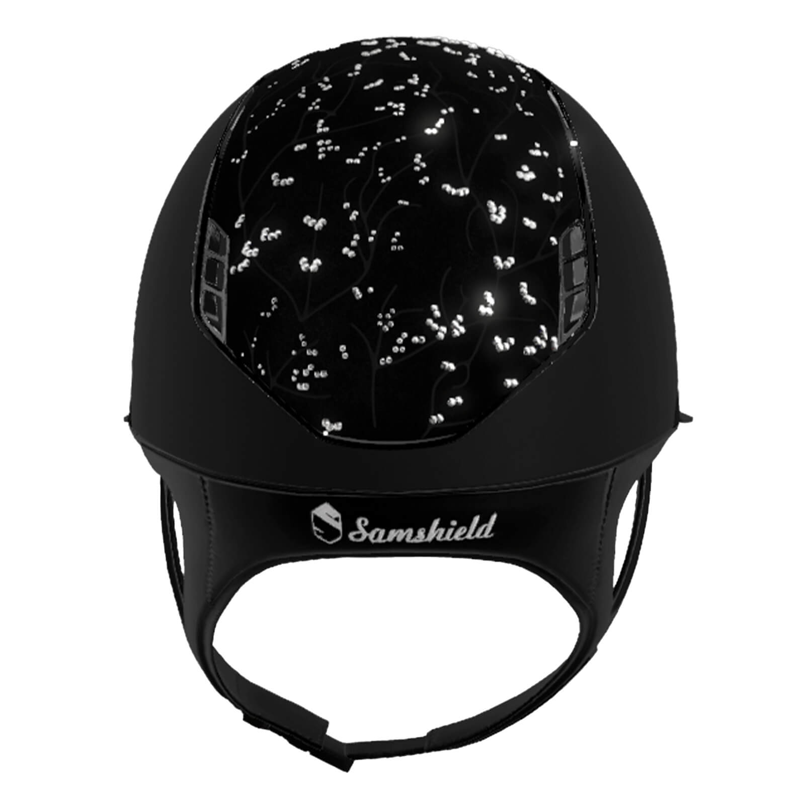 Reithelm 2.0 Black Shadowmatt Top Crystal Leaf Trim + Blason Black Chrome