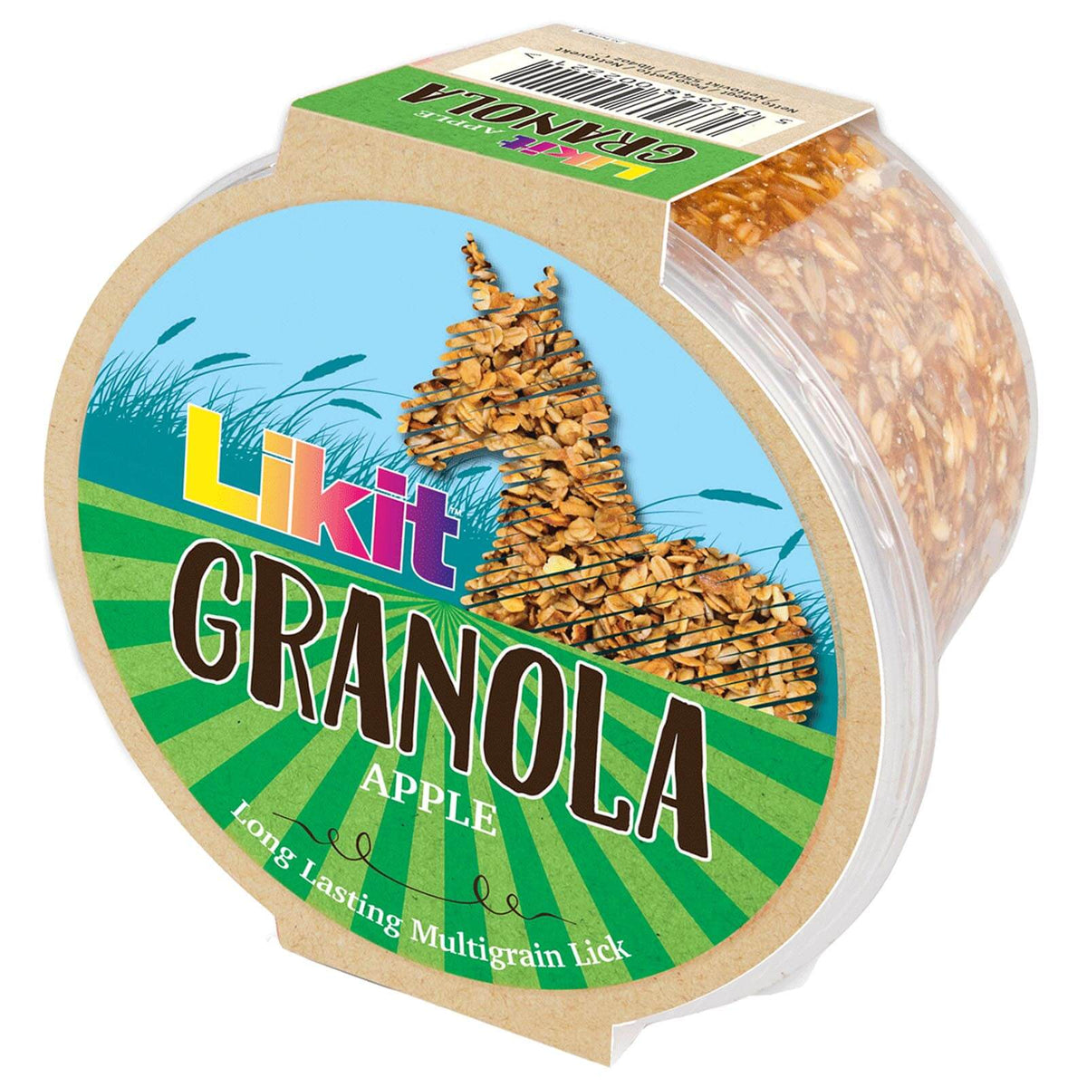 Likit Leckstein Müsli 550g, Granola Apple, Produkt allein auf weißem Hintergrund.