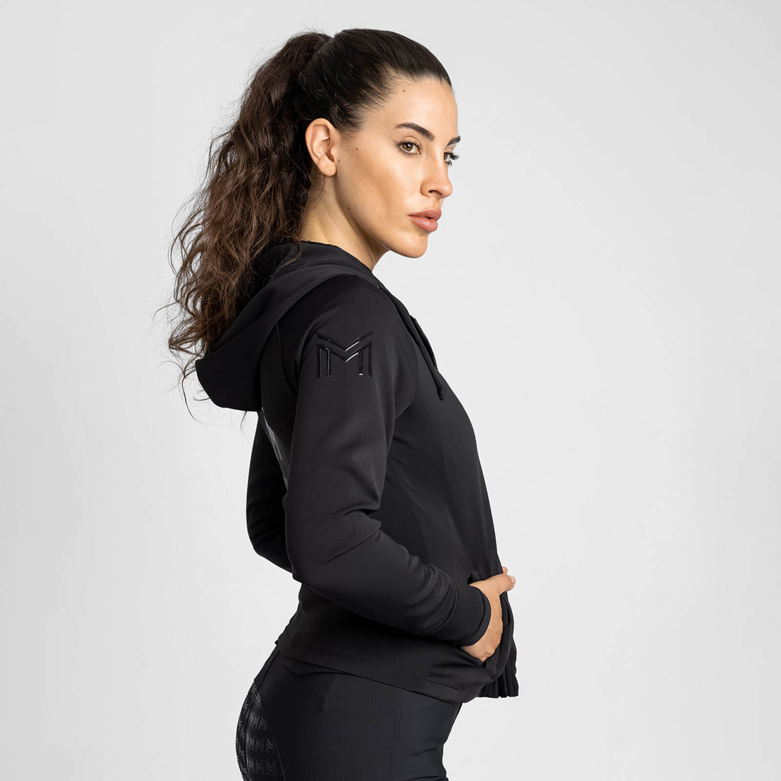 Hoodie Damen Reflection Zip Kapuzenpullover