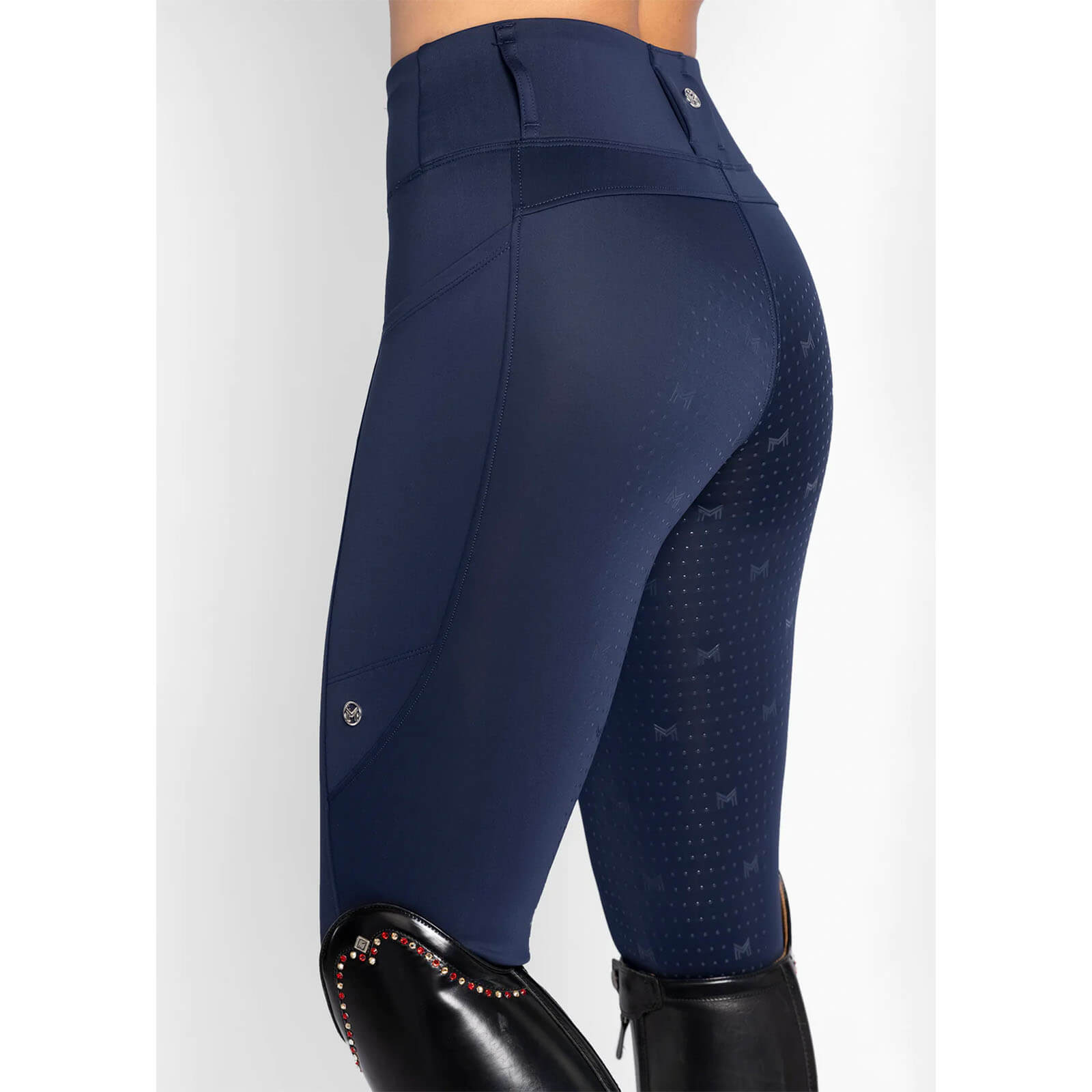 Reitleggings Damen Full-Grip Studio Damenreitleggings