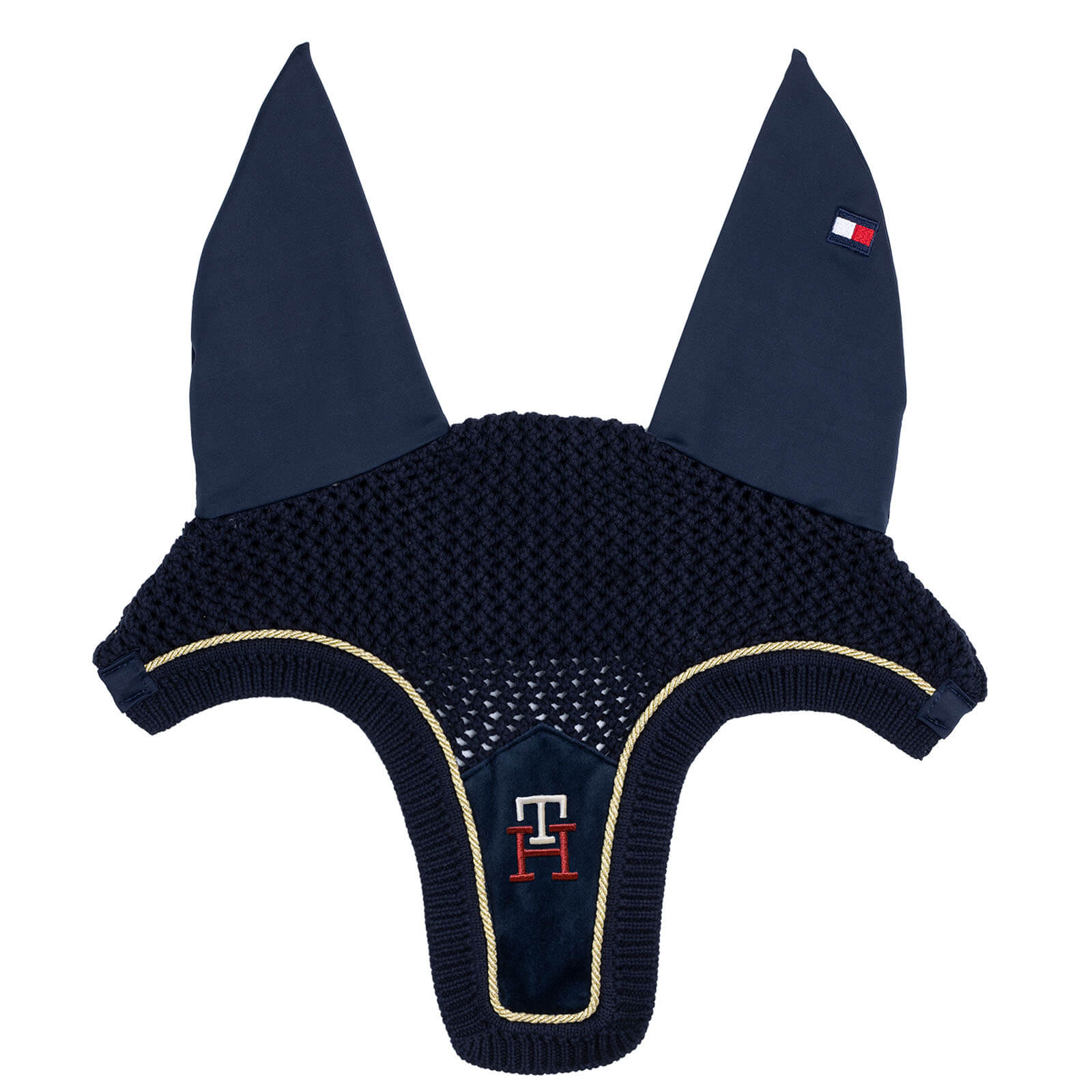 Tommy Hilfiger Equestrian Fliegenohren Oxford Fliegenhaube HW 2024 Fliegenmütze, Dunkelblau, Produkt allein auf weißem Hintergrund.