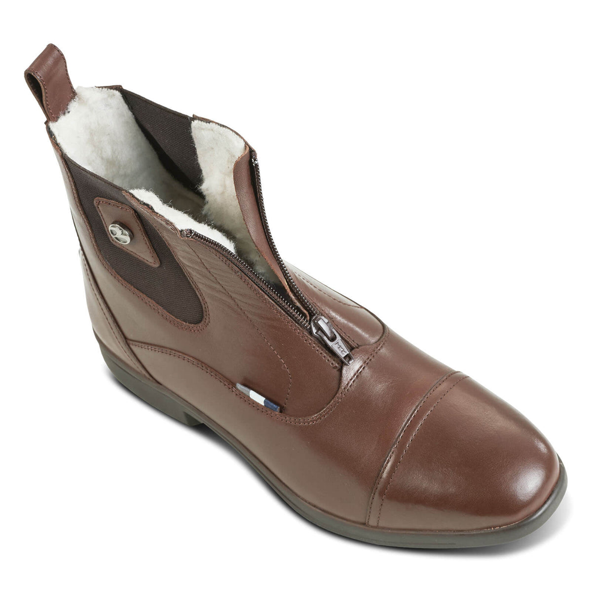 Stiefelette Jodhpur Antony Pure Wool Jodhpurstiefelette, Braun, einzelne Stiefelette auf weißem Hintergrund.