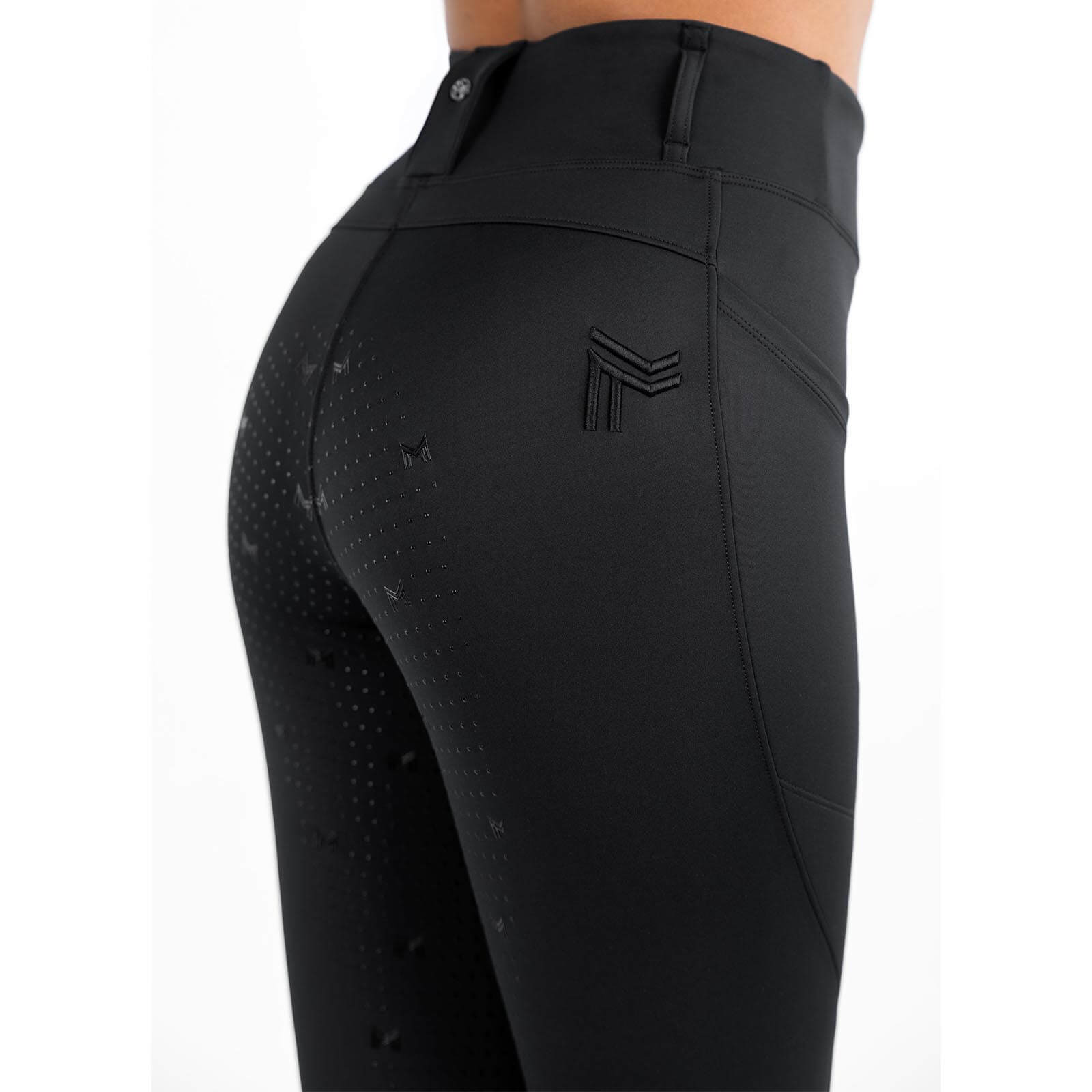 Reitleggings Damen Full-Grip Studio Damenreitleggings