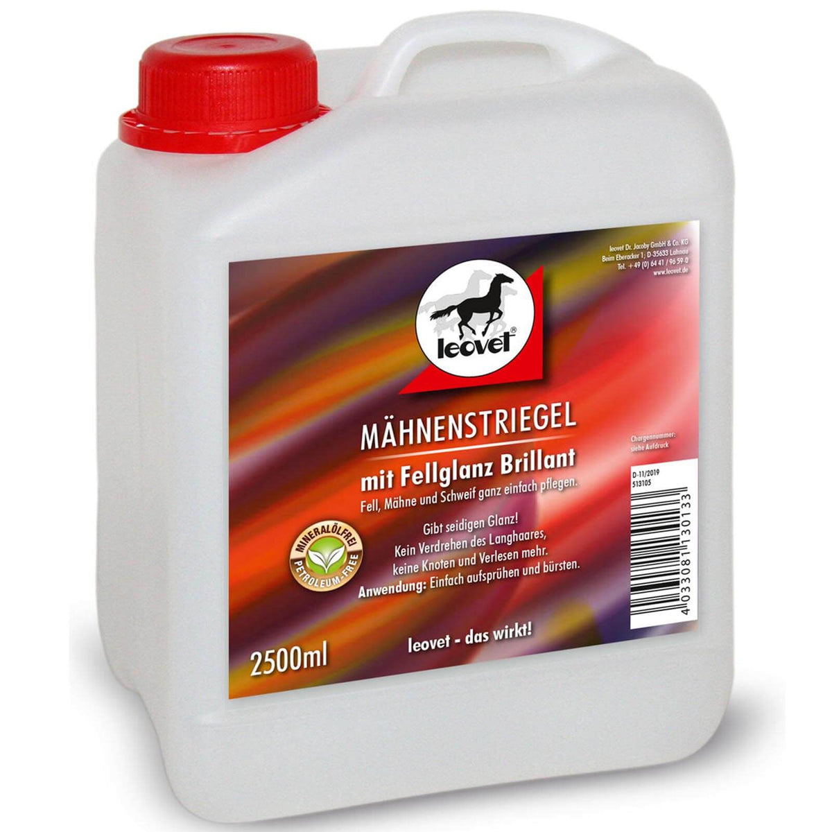 leovet Pflegemittel Mähnenstriegel Fell- und Langhaarspray, 2500 ml, Produkt allein auf weißem Hintergrund.
