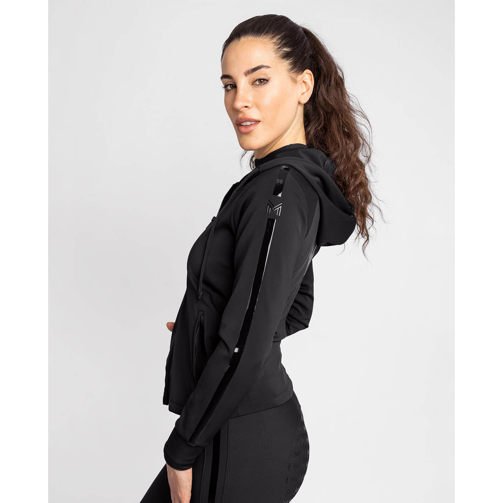 Hoodie Damen Reflection Zip Kapuzenpullover