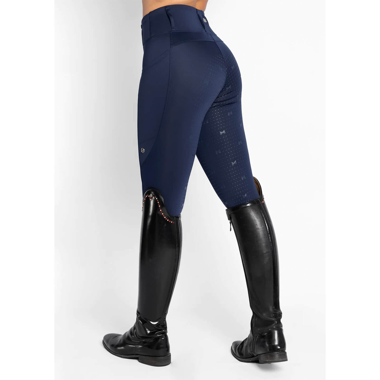 Reitleggings Damen Full-Grip Studio Damenreitleggings