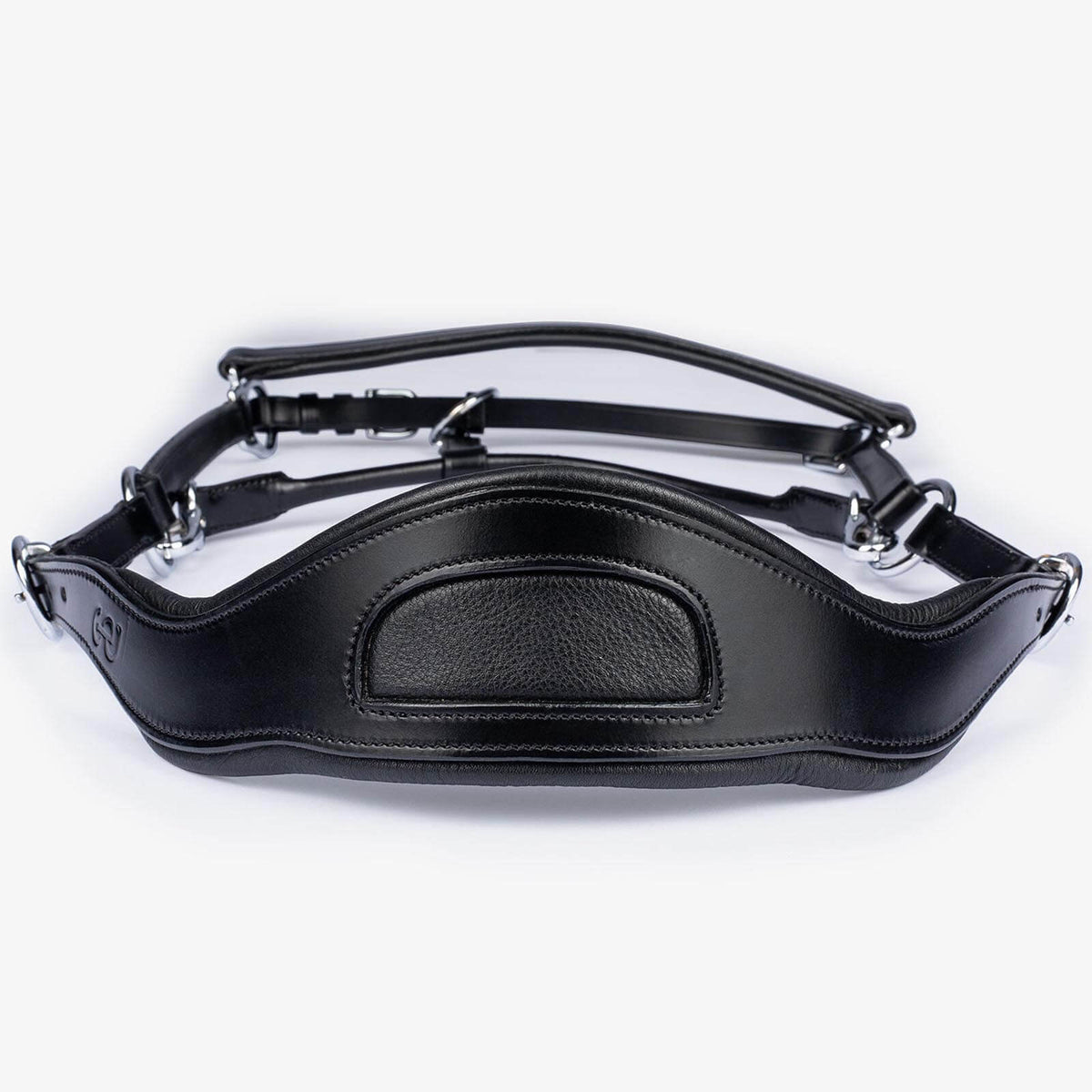 Halfter Leather Lederhalfter, Schwarz, Produkt allein auf weißem Hintergrund.