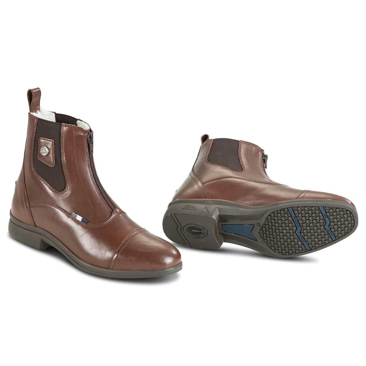 Stiefelette Jodhpur Antony Pure Wool Jodhpurstiefelette, Braun, zwei Stiefeletten auf weißem Hintergrund.
