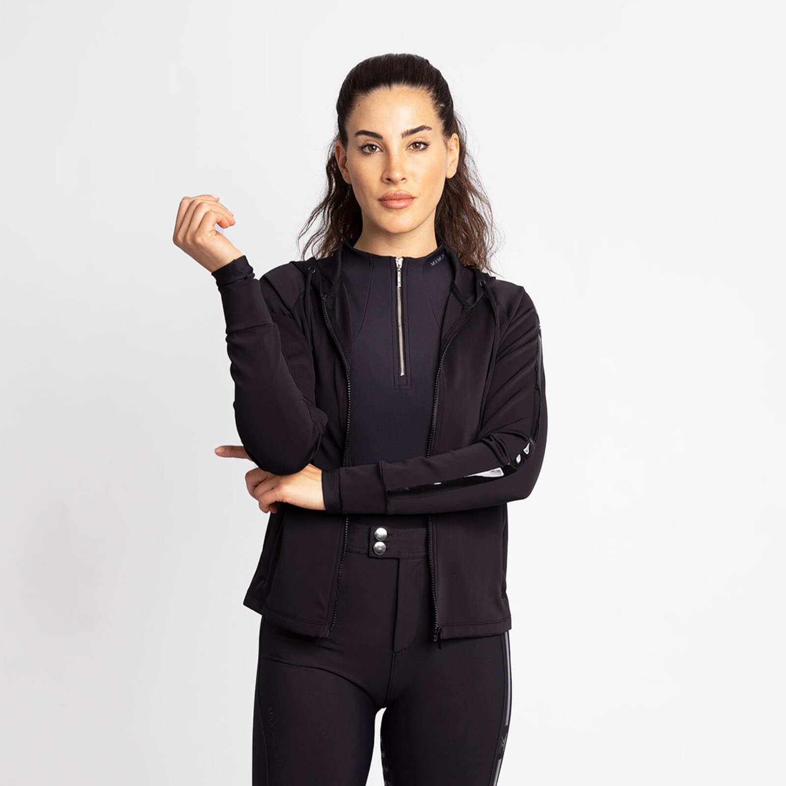 Hoodie Damen Reflection Zip Kapuzenpullover