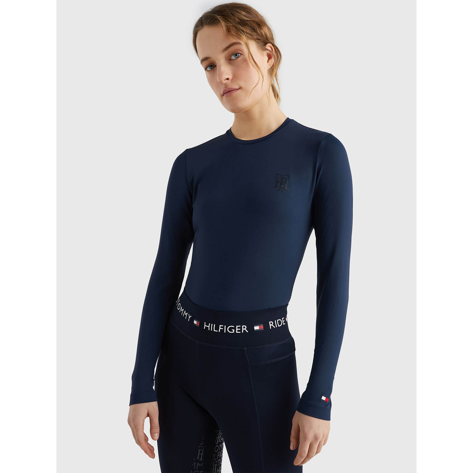 T-Shirt Damen Performance TH Strass FS 2023 Langarm