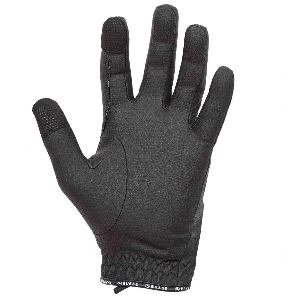 Busse Reithandschuhe Unisex Casual GP Ganzjahreshandschuh, schwarz, Produkt allein auf weißem Hintergrund.