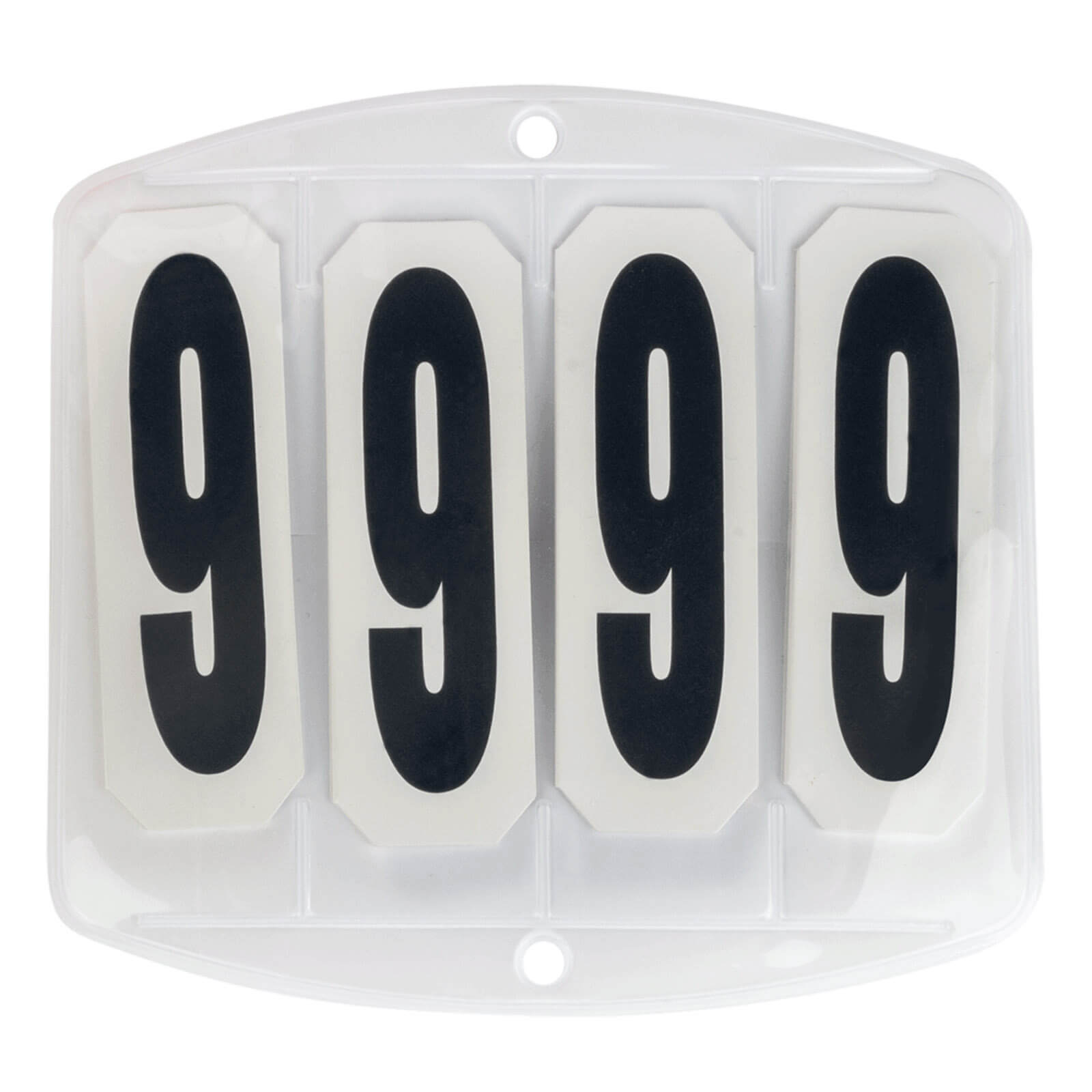 Startnummern für Schabracke, eckig, mit Klettverschluss, 4-stellig