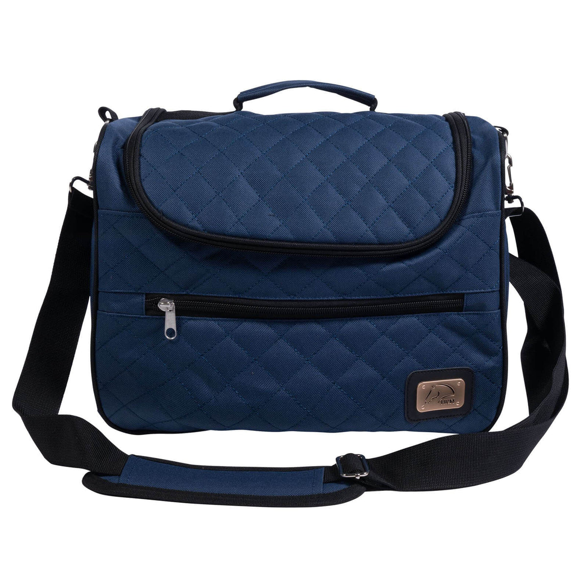 HKM Putztasche Berry Putzbox, Dunkelblau/Schwarz, Produkt allein auf weißem Hintergrund.