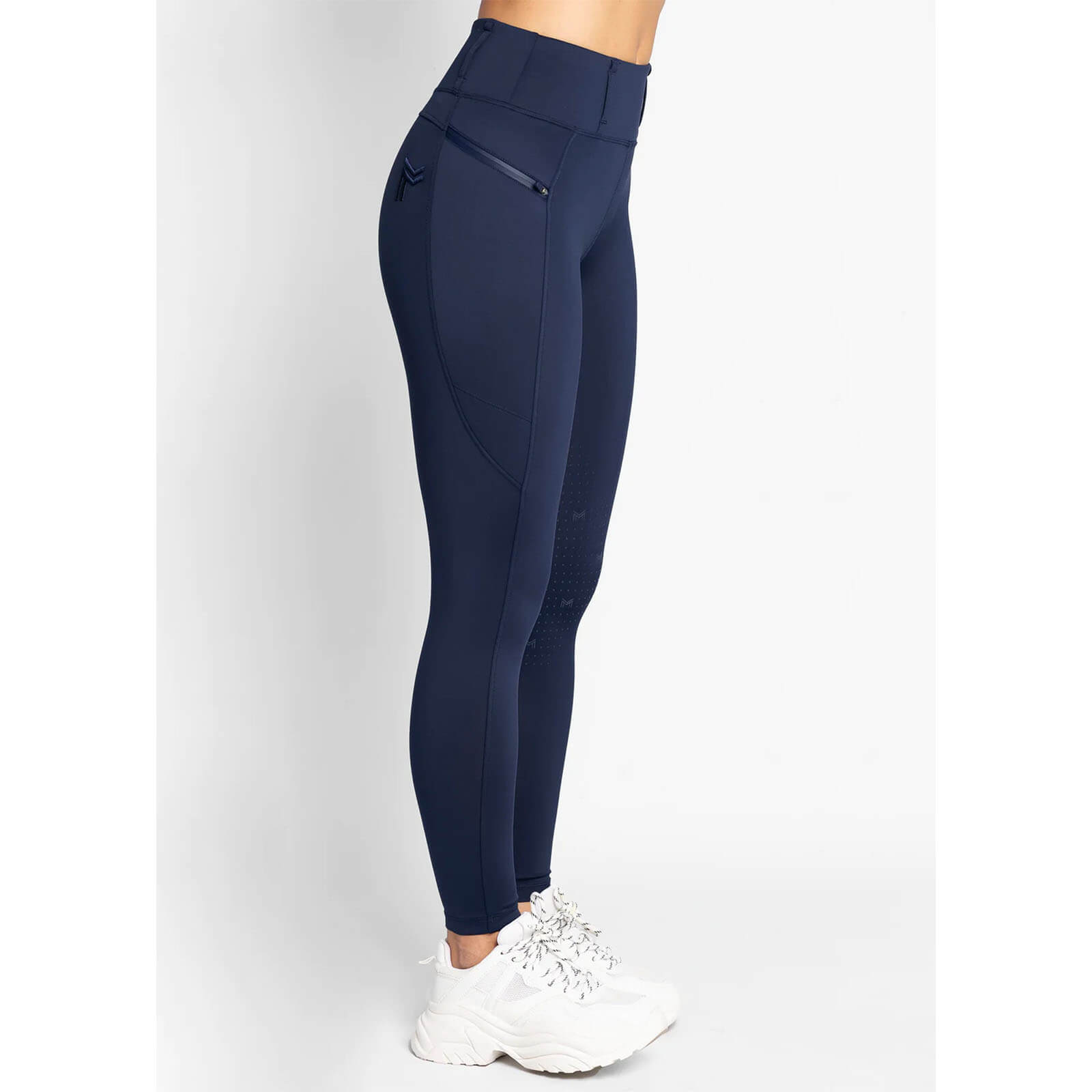 Reitleggings Damen Full-Grip Studio Damenreitleggings