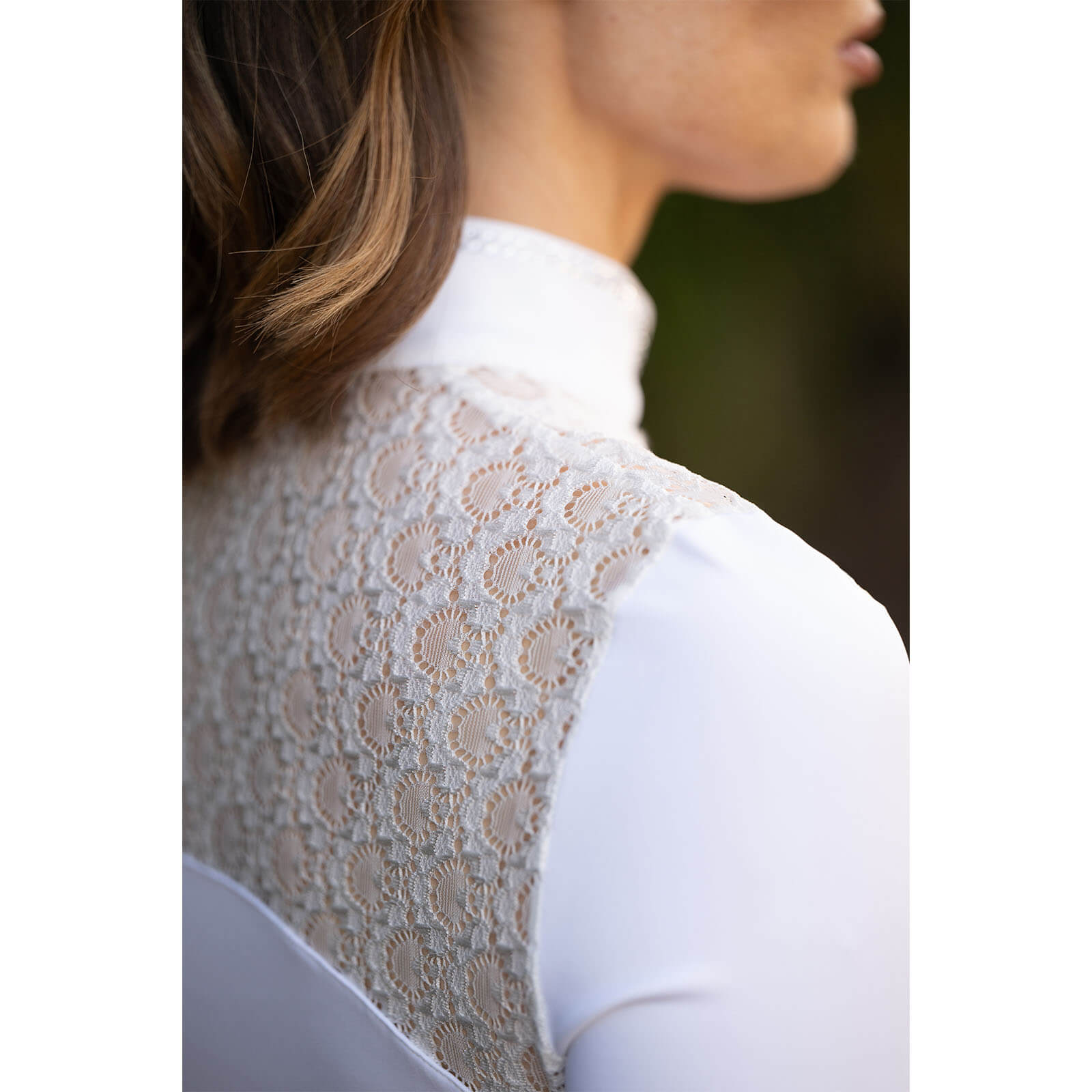 Turniershirt langarm Crystal Champion Top Long Sleeve White
