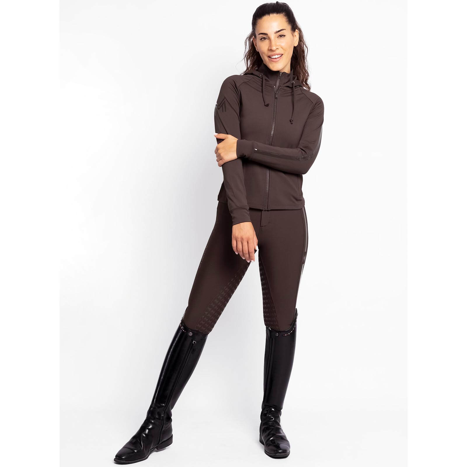 Hoodie Damen Reflection Zip Kapuzenpullover