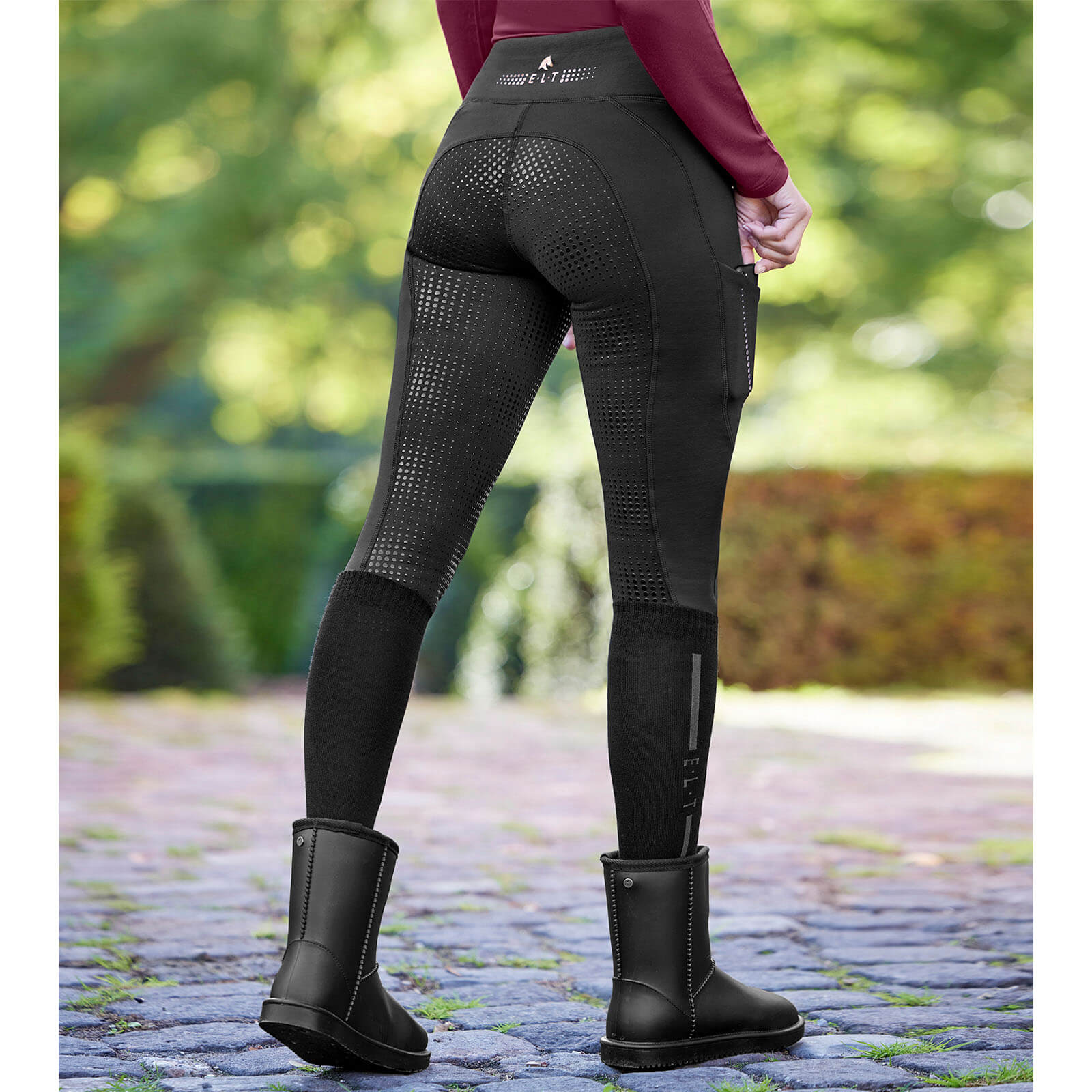 Thermo-Reitleggings Damen Full-Grip Milla HW 2023 Damenreitleggings Vollbesatz