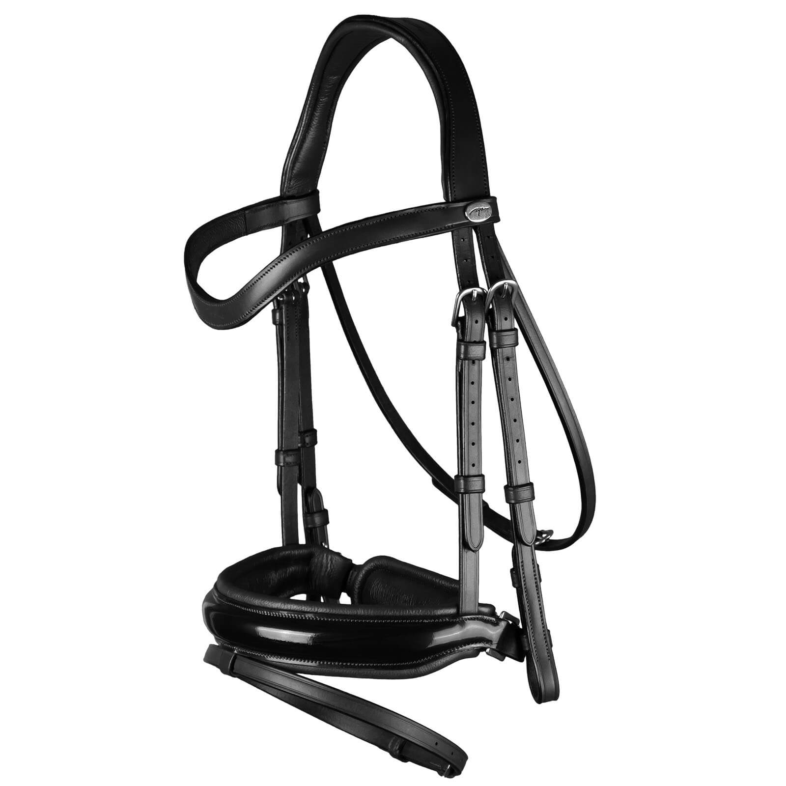 Trense mit breitem schwedisch-kombiniertem Lackreithalfter Working Collection Trensenzaum
