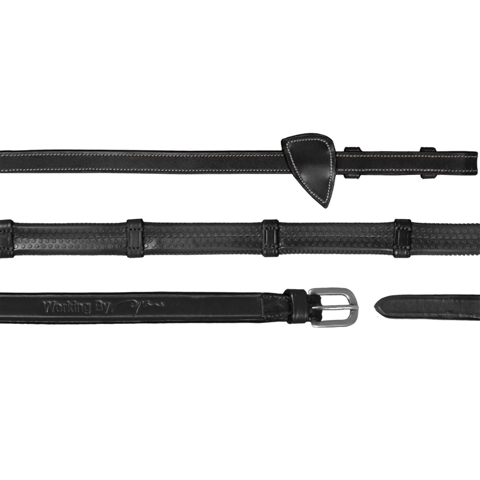 Zügel 1/2 Gummizügel mit 7 Lederstegen Working Collection