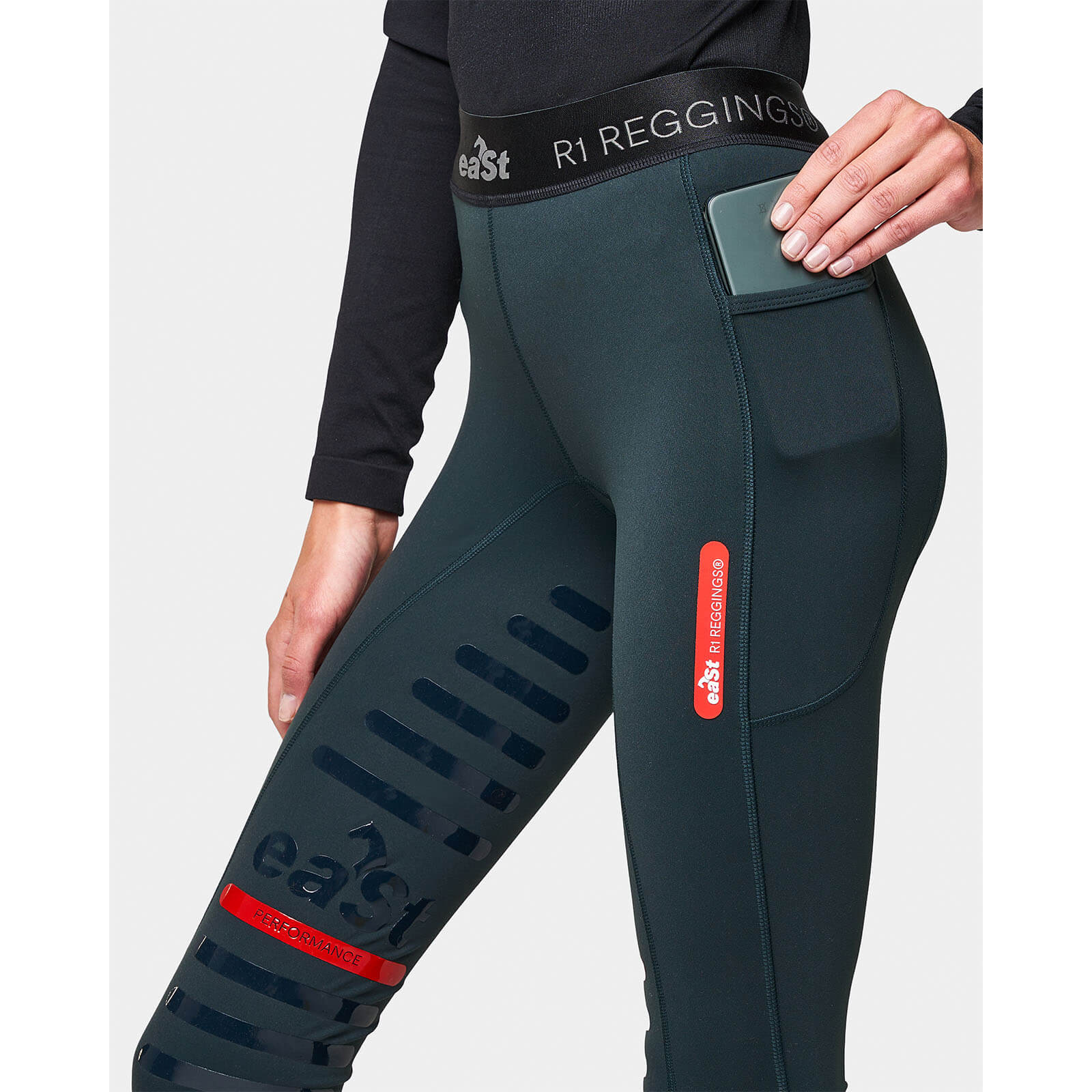 Reitleggings Damen Reggings R1 Damenreitleggings