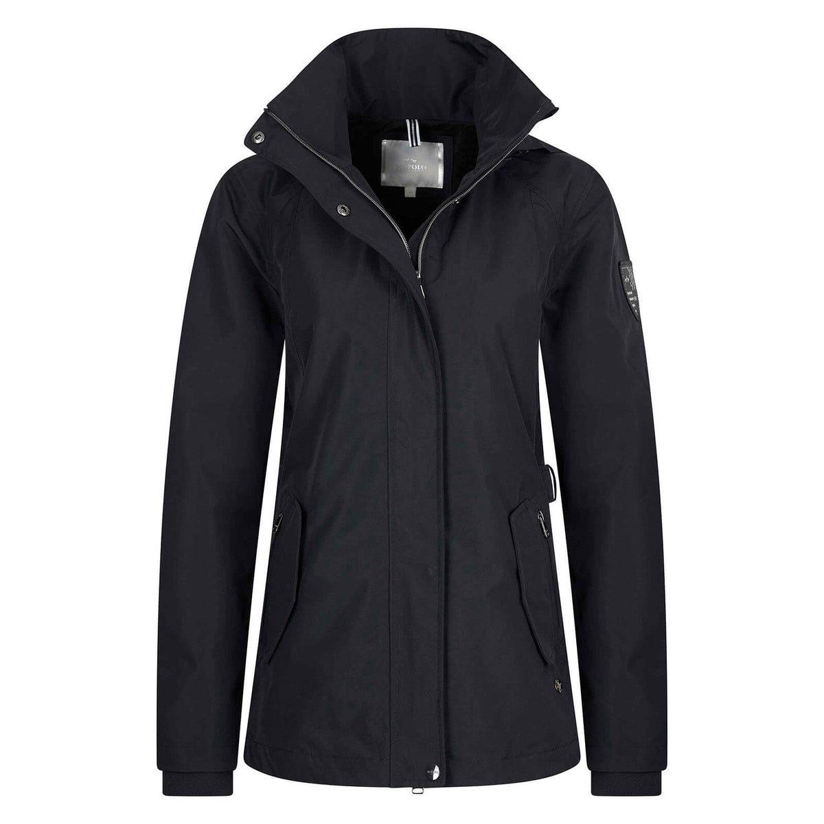 HV Polo Jacke Damen Hip HVPChampion, Schwarz, Produkt allein auf weißem Hintergrund.