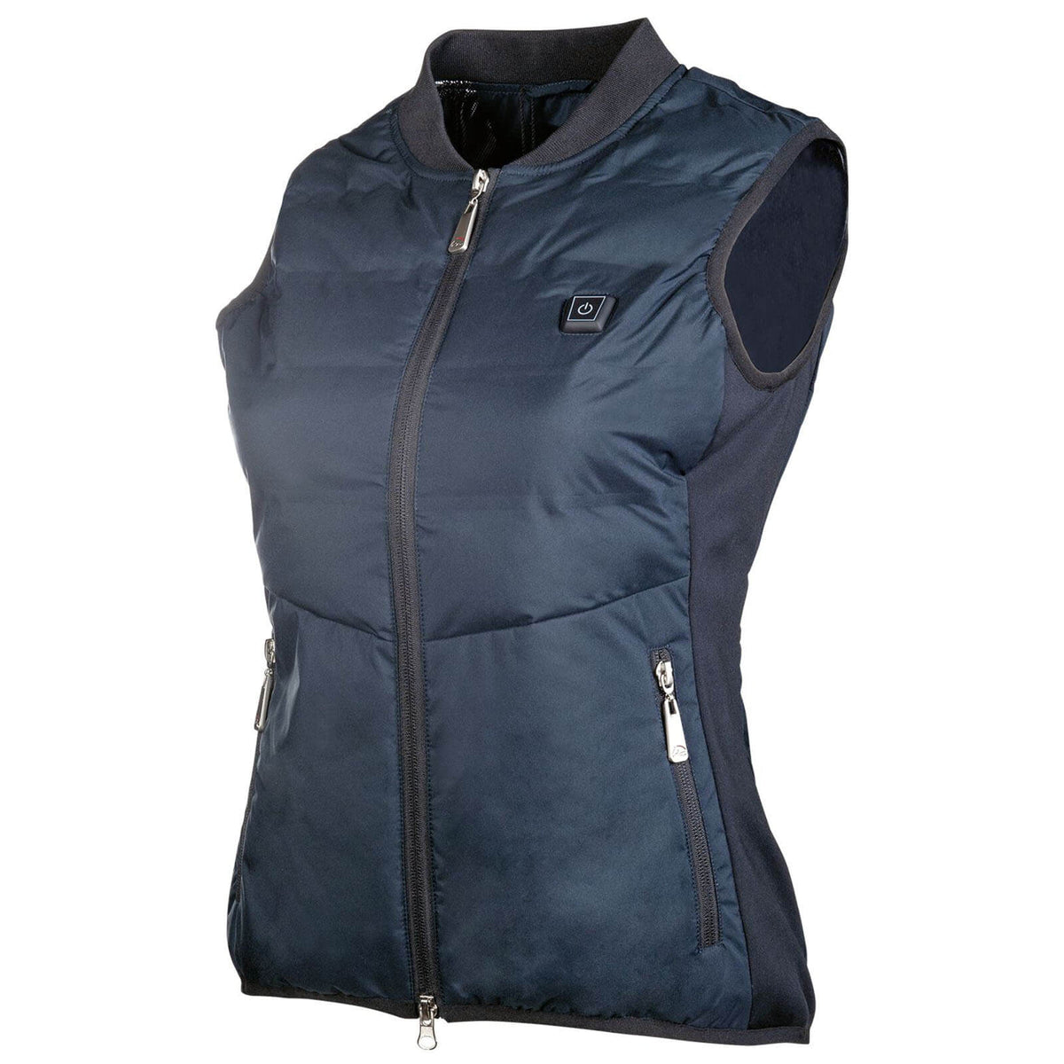 HKM Heizweste Comfort Temperature-Style, Dunkelblau, Produkt allein auf weißem Hintergrund.