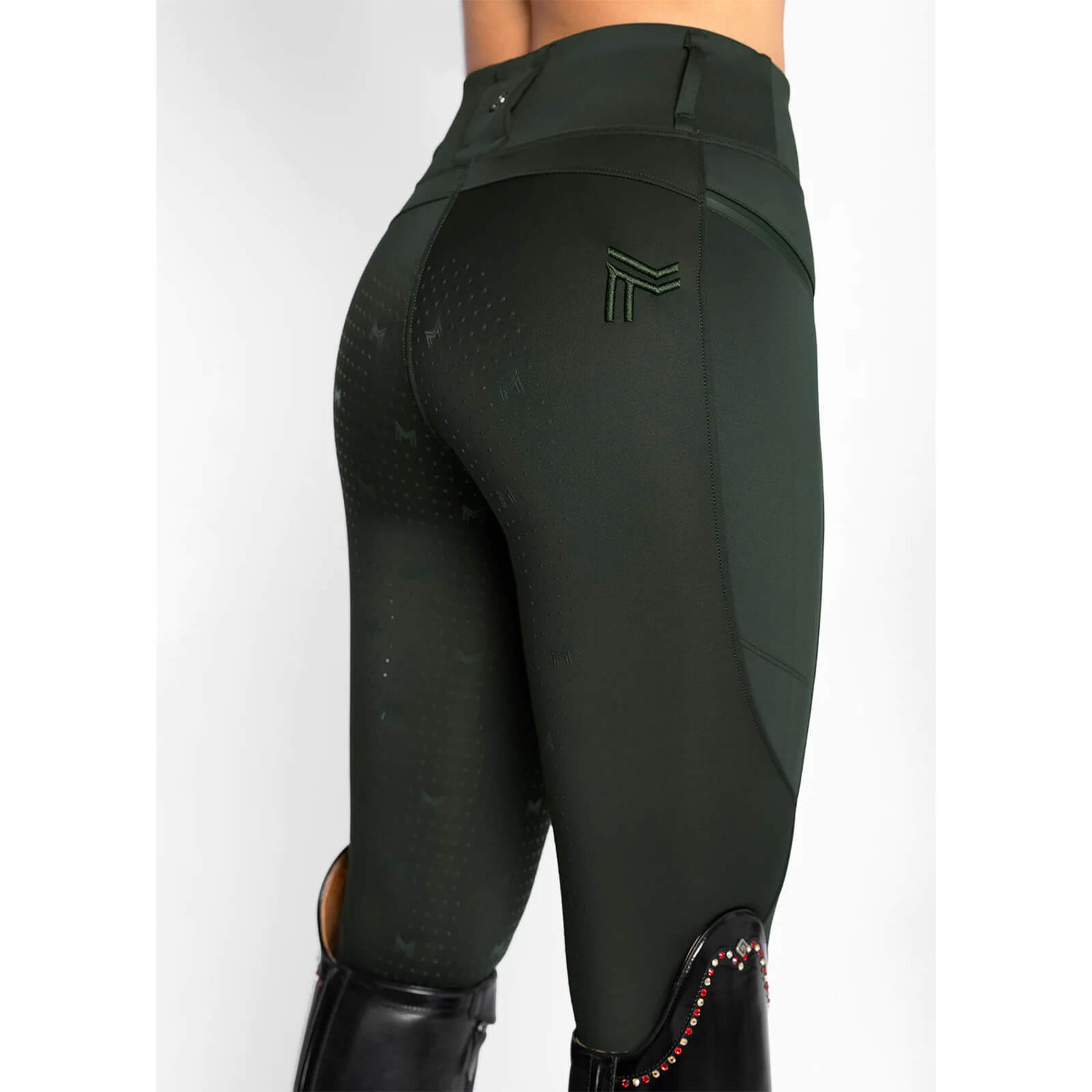 Reitleggings Damen Full-Grip Studio Damenreitleggings