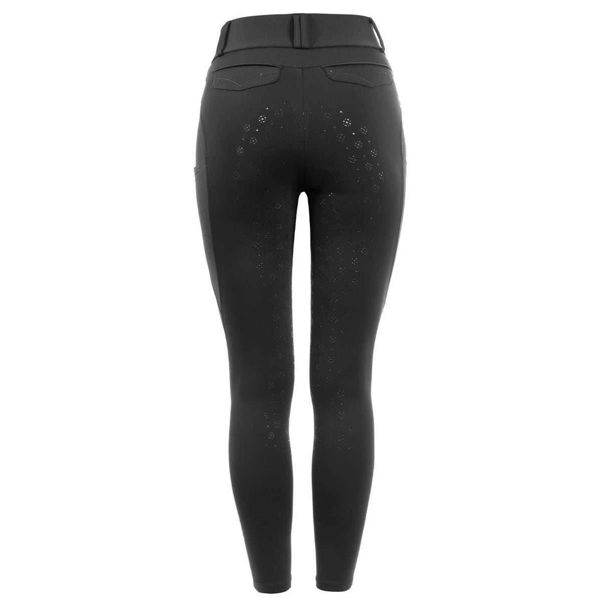 Cavallo Reitleggings Damen Full- Grip Cavalcandera Grip Mobile HW Damenreitleggings Vollbesatz, Schwarz, Produkt allein.
