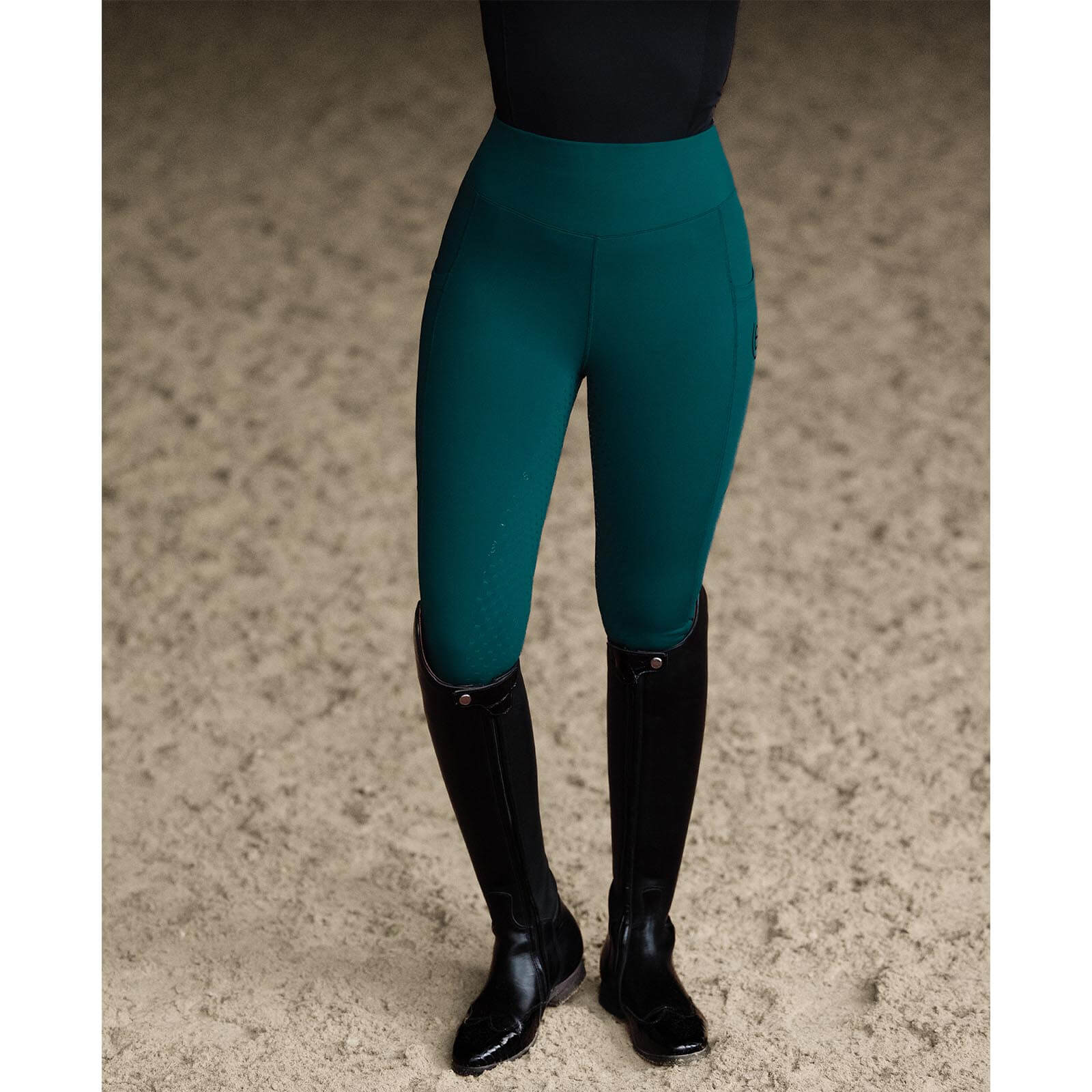 Reitleggings Damen Full-Grip Movement Vollbesatz Damenreitleggings